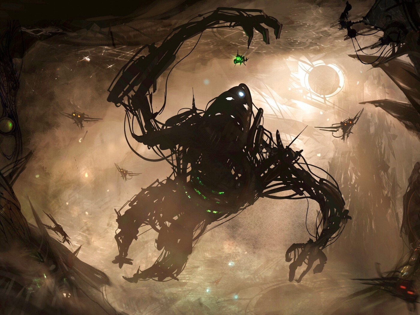 Подзёмный темный монстр обои