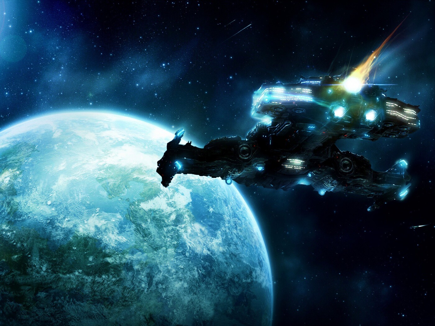 Hyperion летит к земле обои
