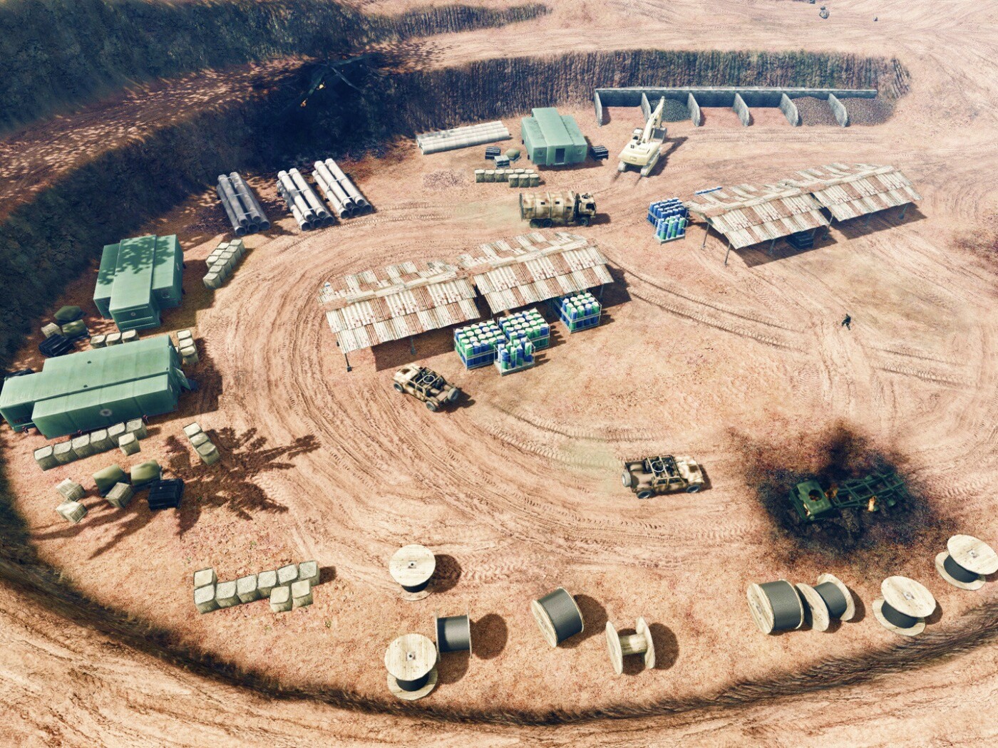 Вид на карьер из Crysis обои