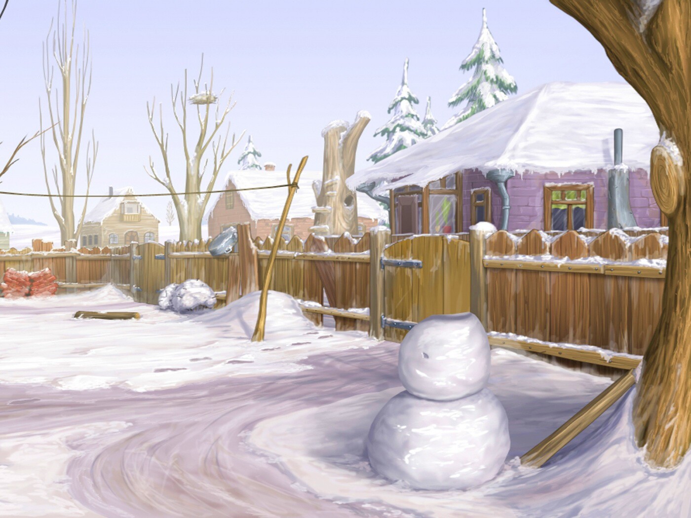 Снеговик обои