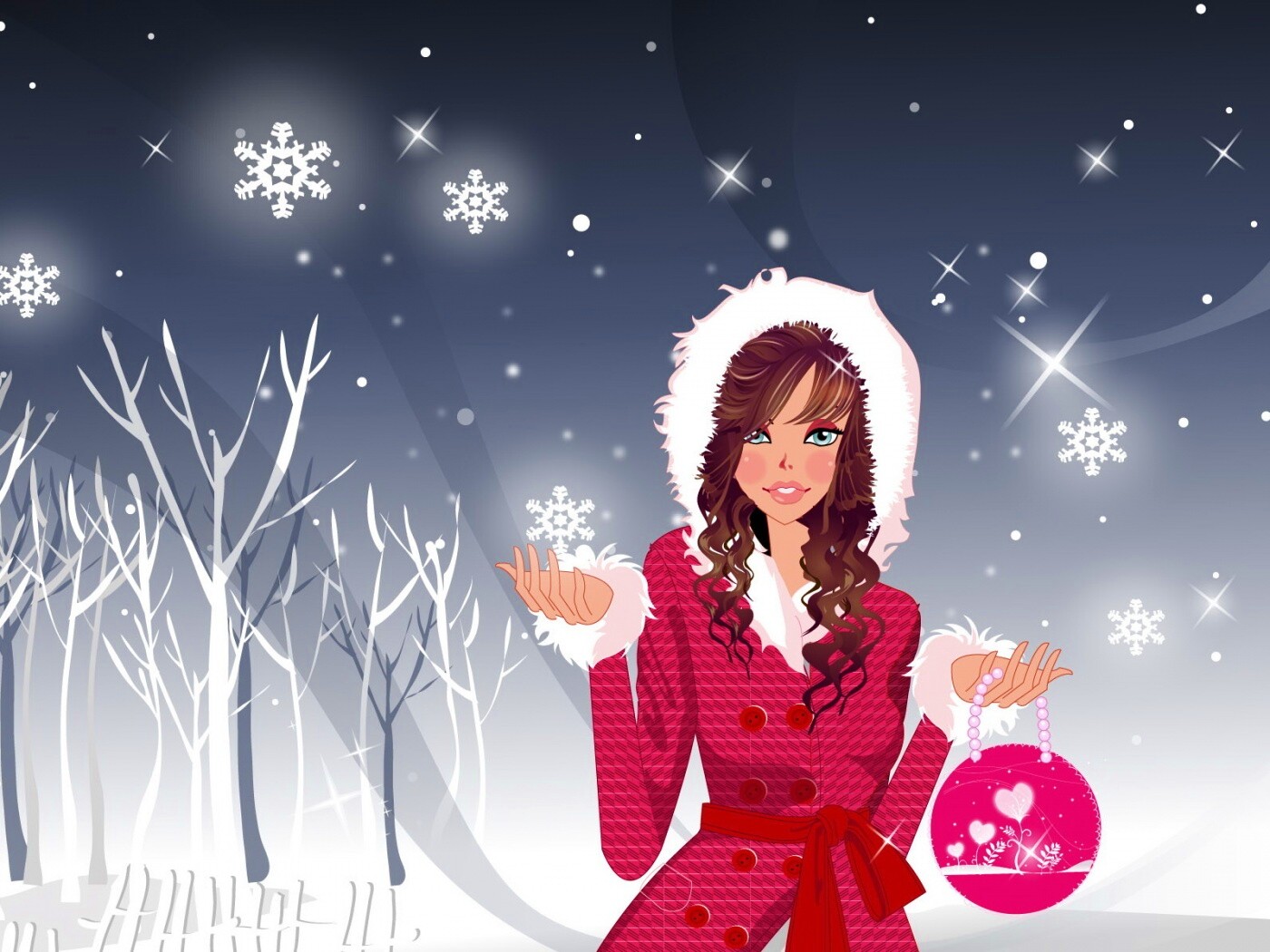 Модный новый год обои