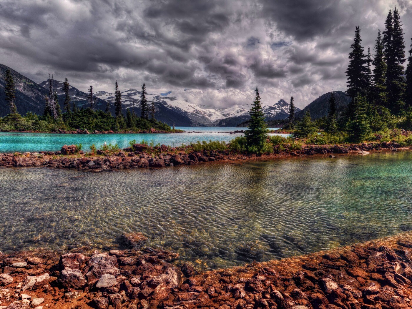 Горная река обои