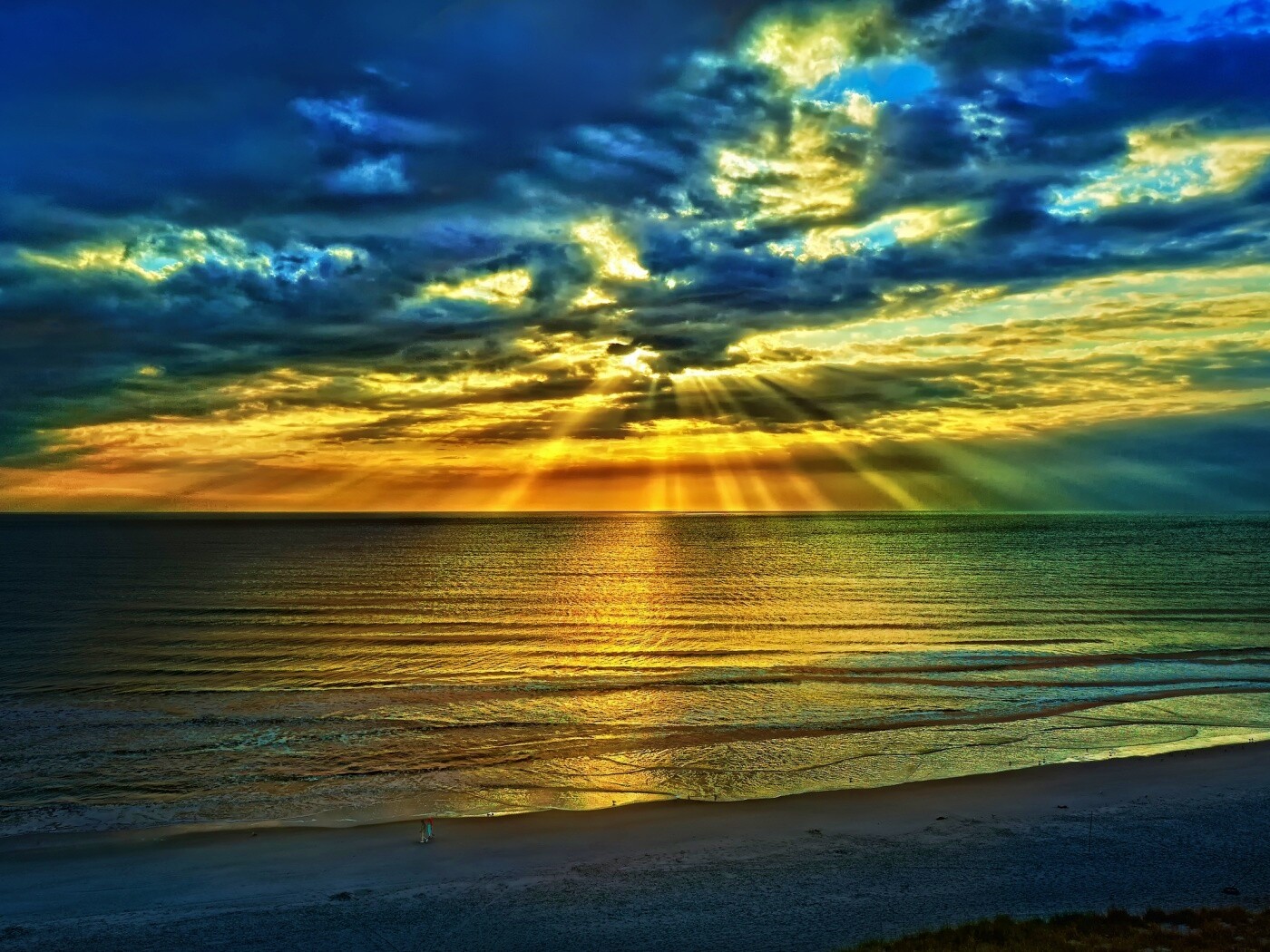 Красивый закатный берег обои