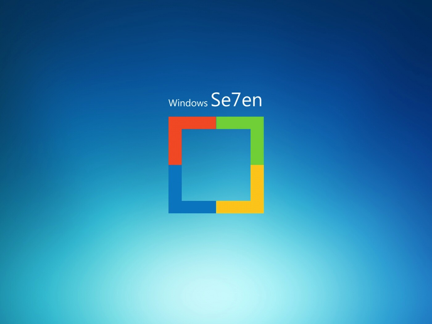 Квадратное лого Windows Seven обои