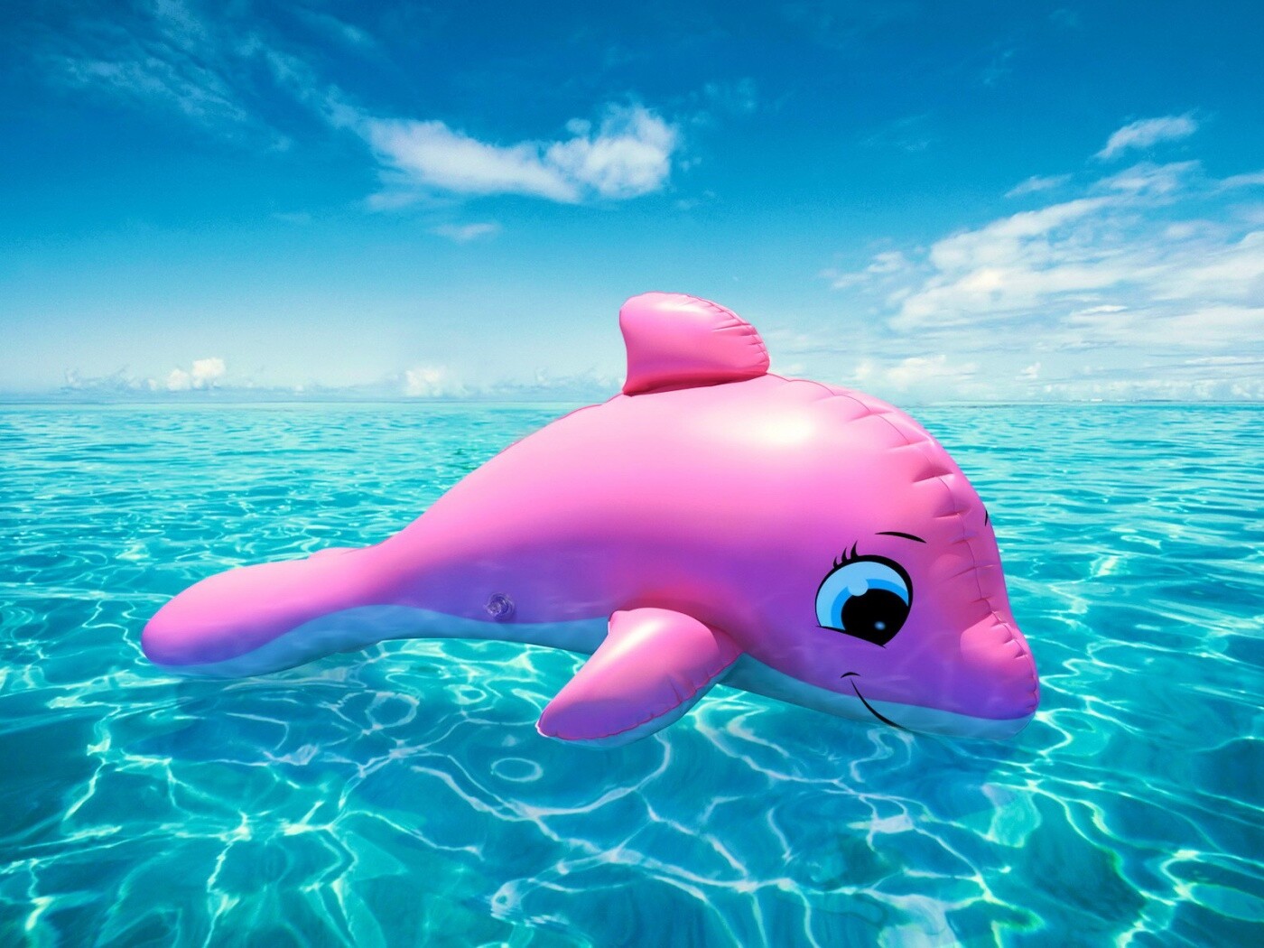 Надувной розовый дельфин обои