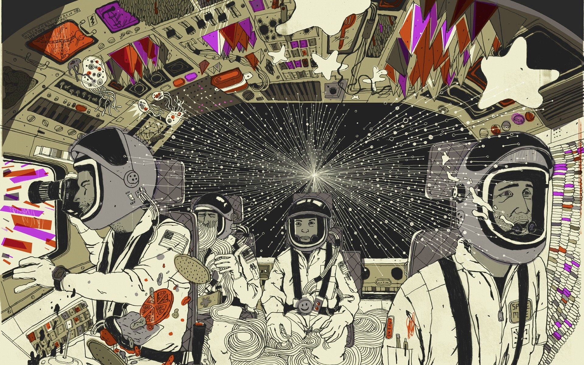 Упоротые космонавты обои