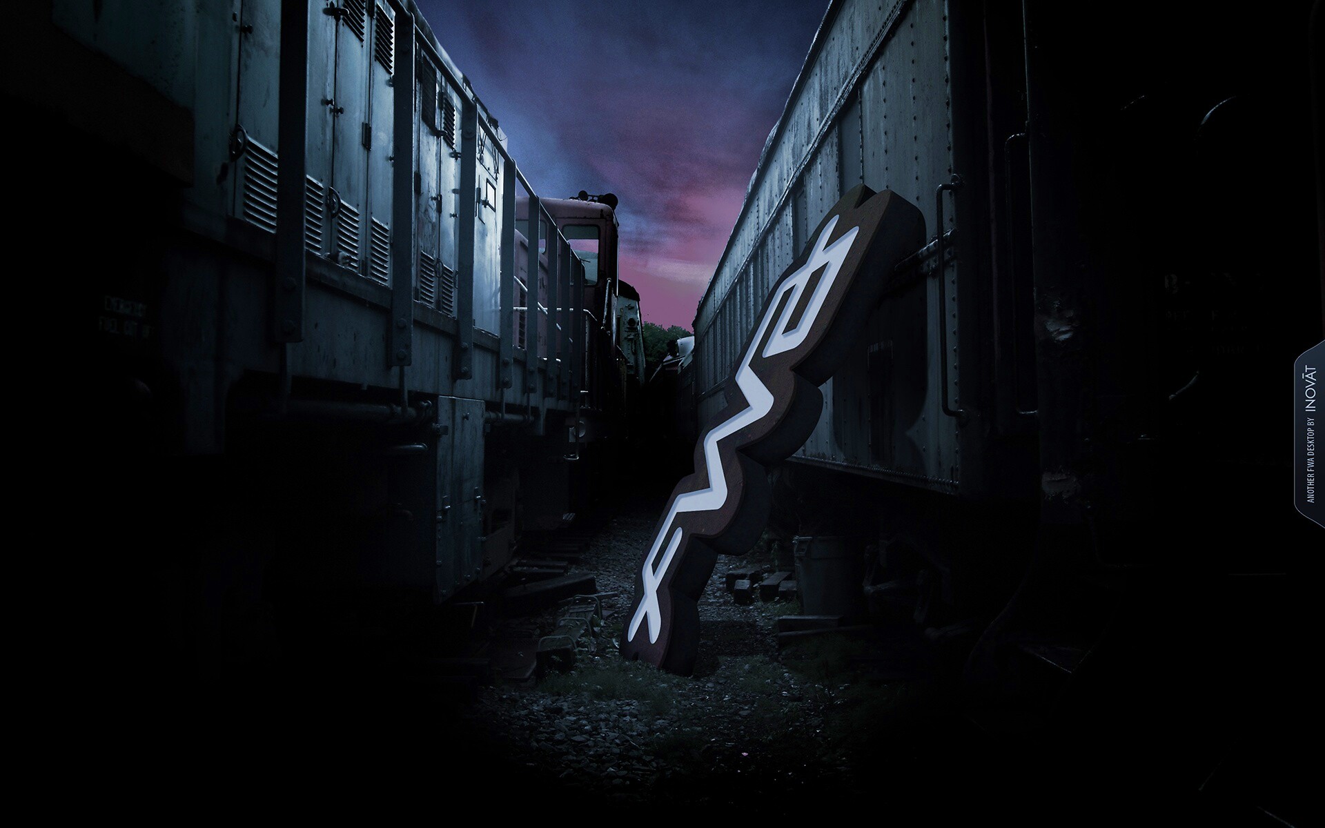 Упавшая вывеска обои