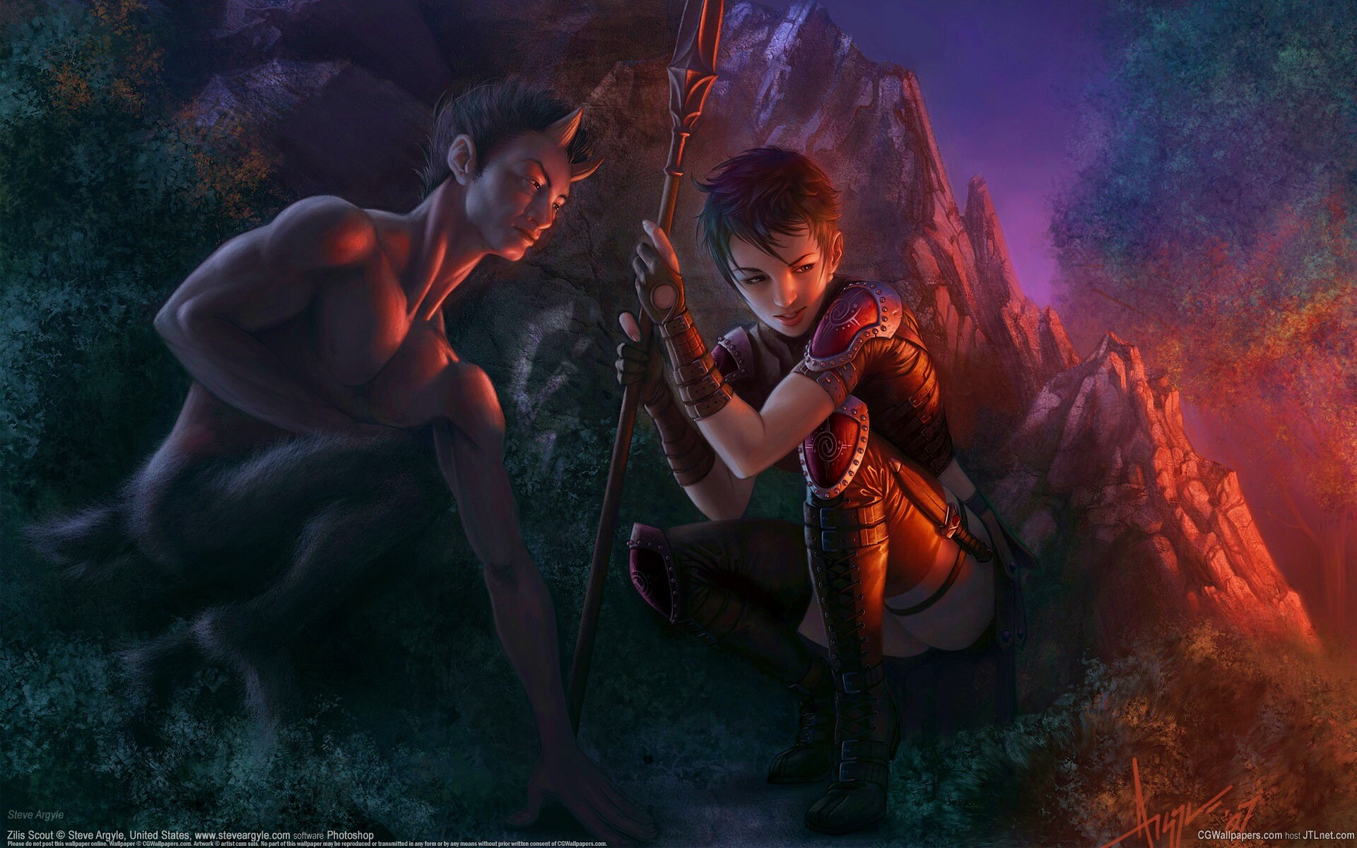 Девушка и сильван обои