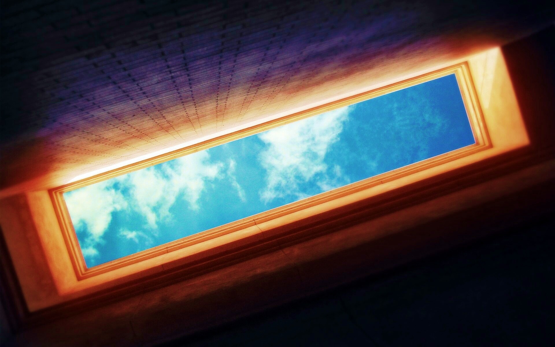 Прямоугольный каменный колодец обои