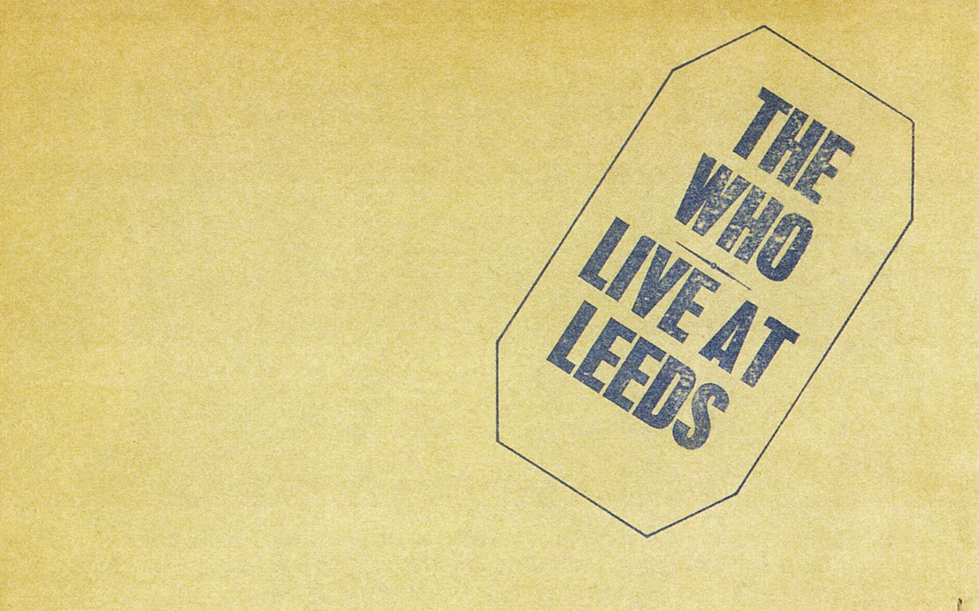 The who live at leeds обои