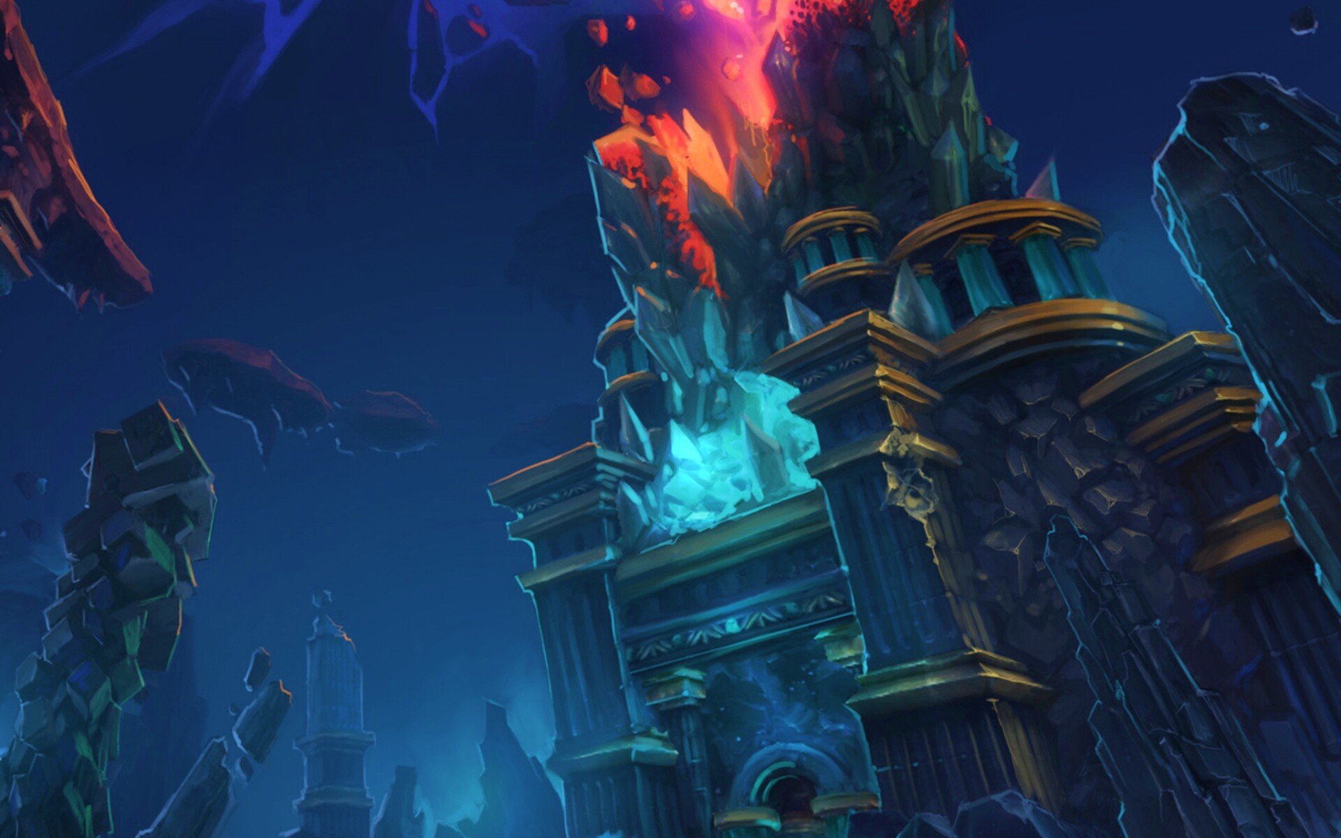 Вход в вулканический храм обои