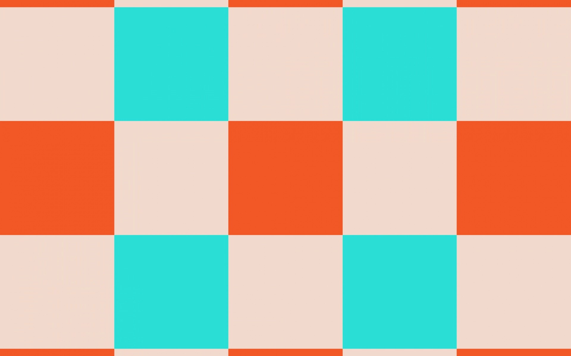 Оранжевые голубые и белые клетки обои