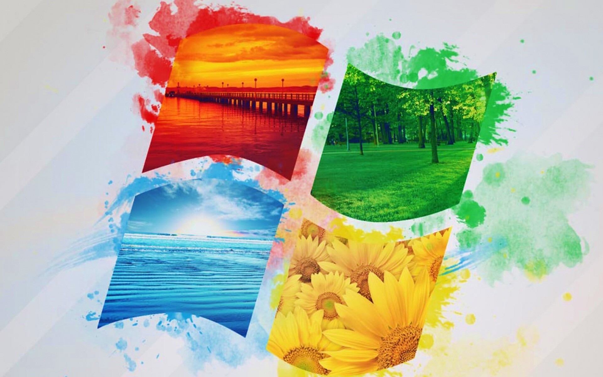 Логотип Winfdows bз фотографий природы обои