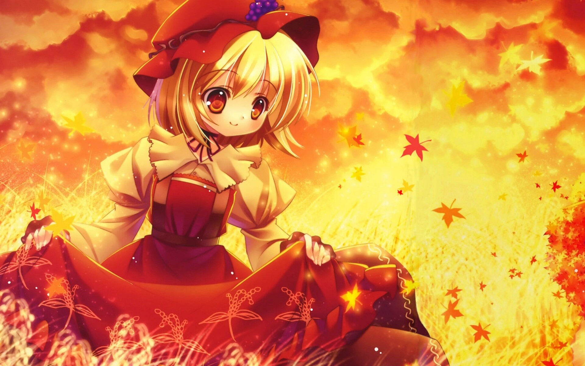 Девочка в поле обои