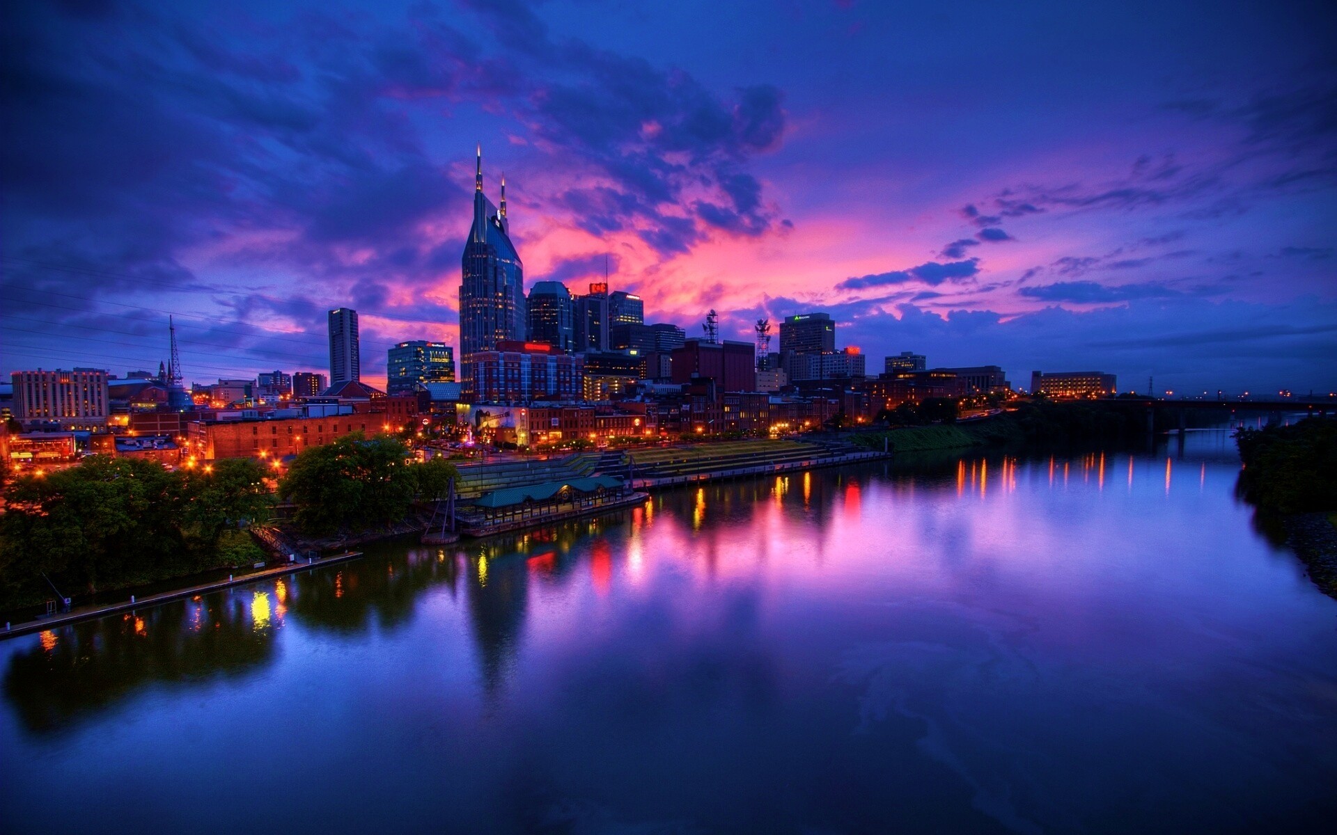 Ночной город обои