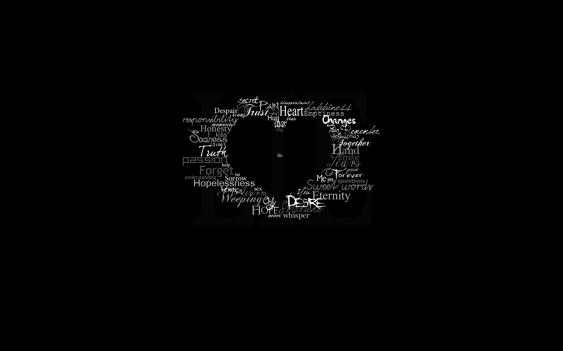 Слова о любви обои