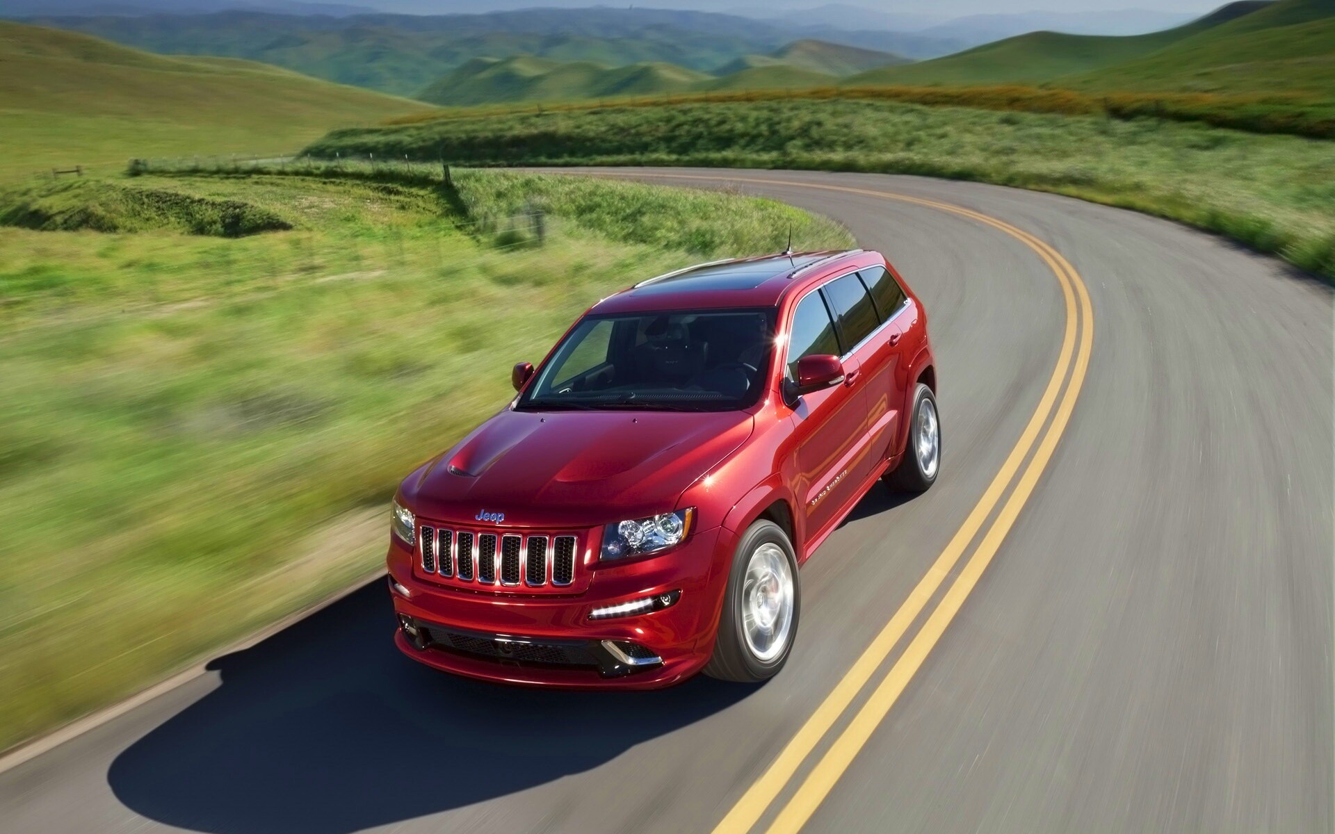 Jeep на дороге обои