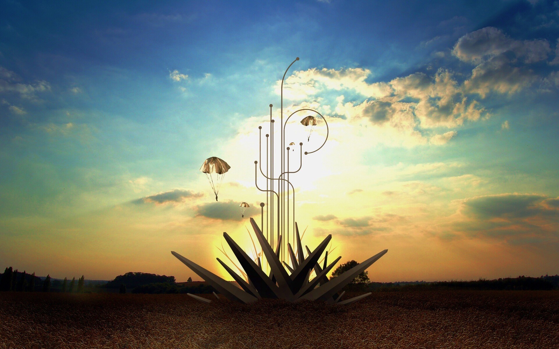 Абстрактный взрыв в настоящем мире обои