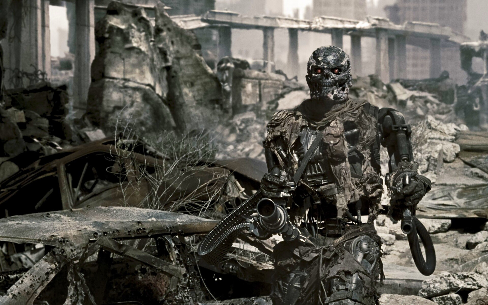 Терминатор на развалинах обои