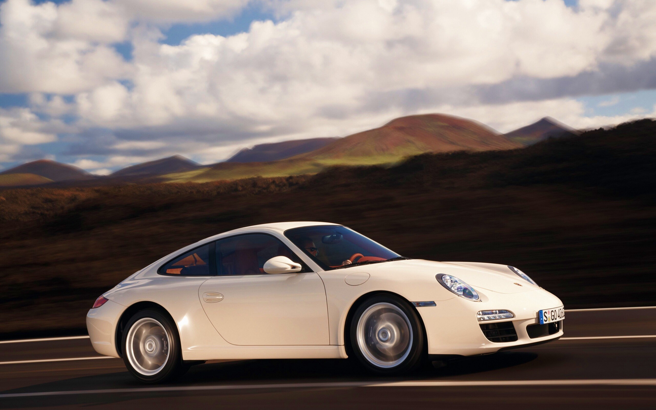 Белый порш обои