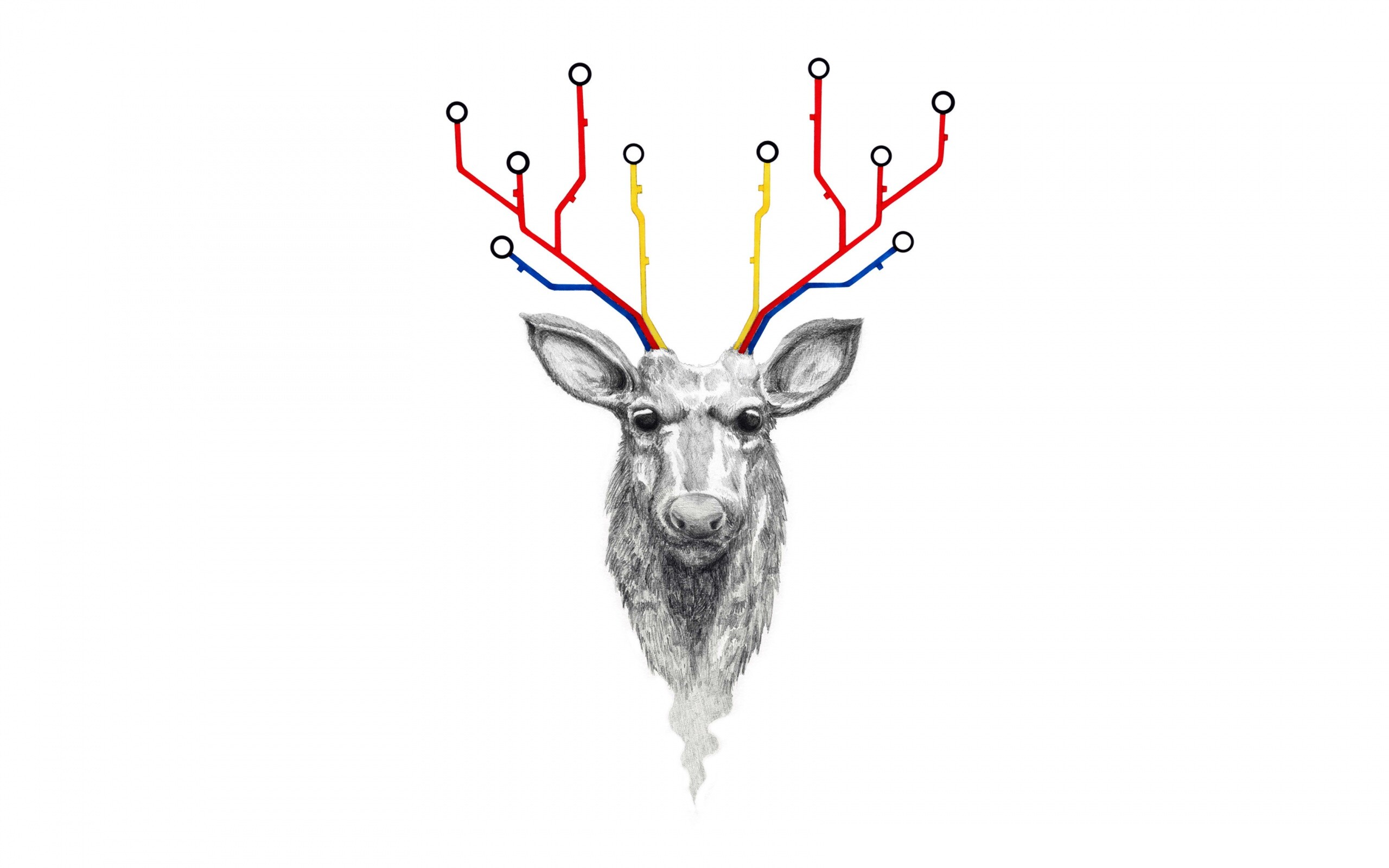 Схематичный олень обои