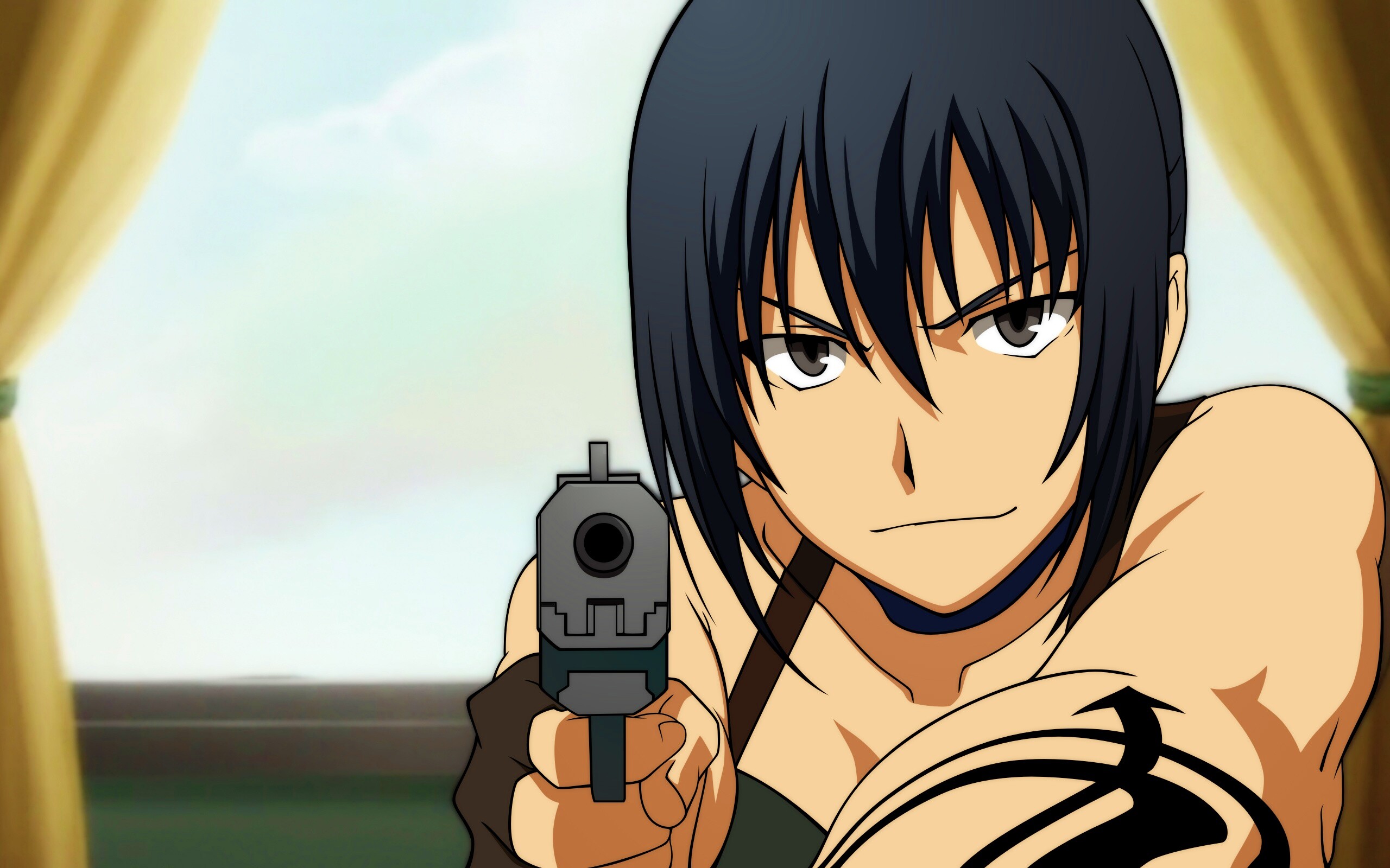 Девушка с пистолетом обои