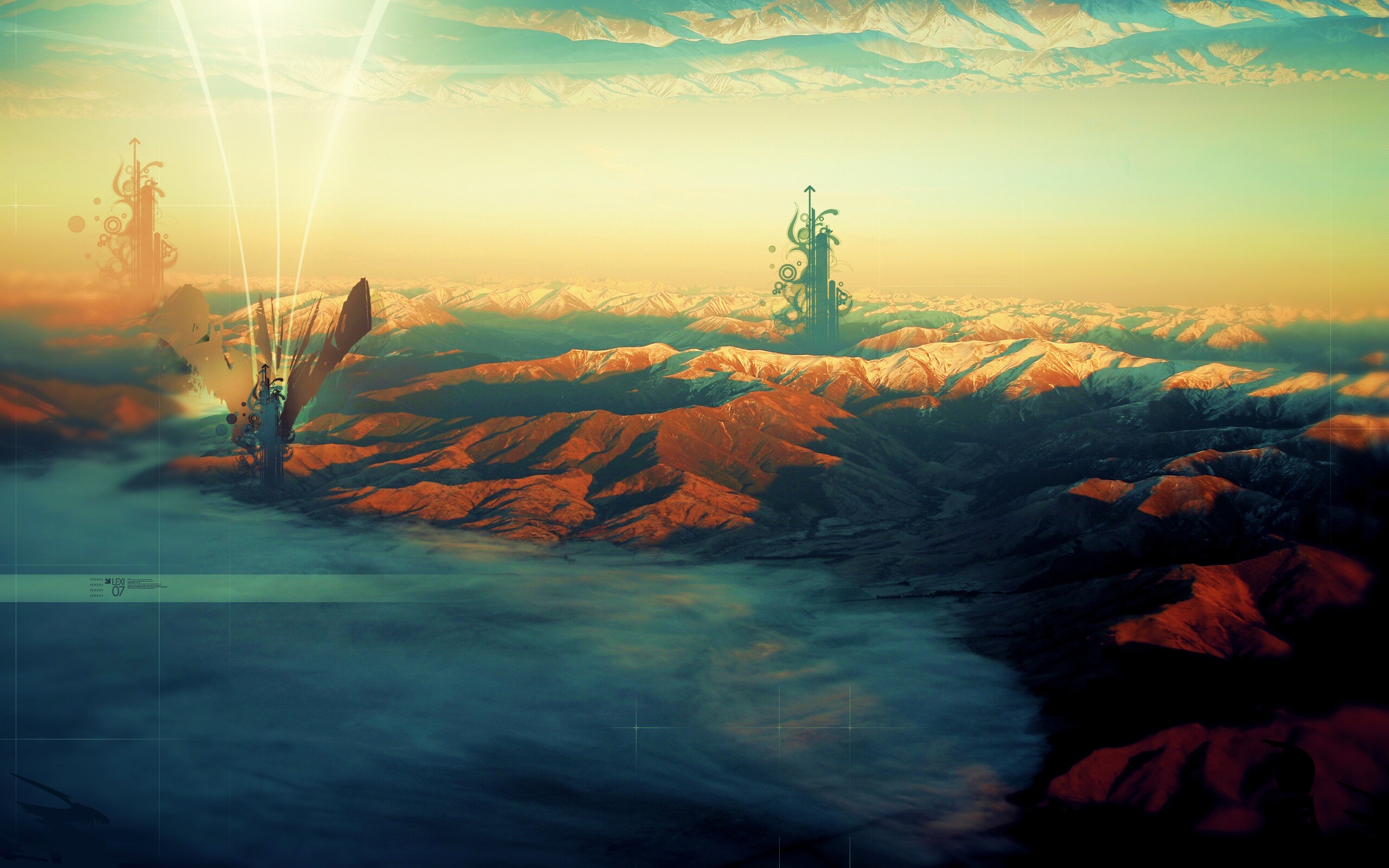 Горная абстракция обои