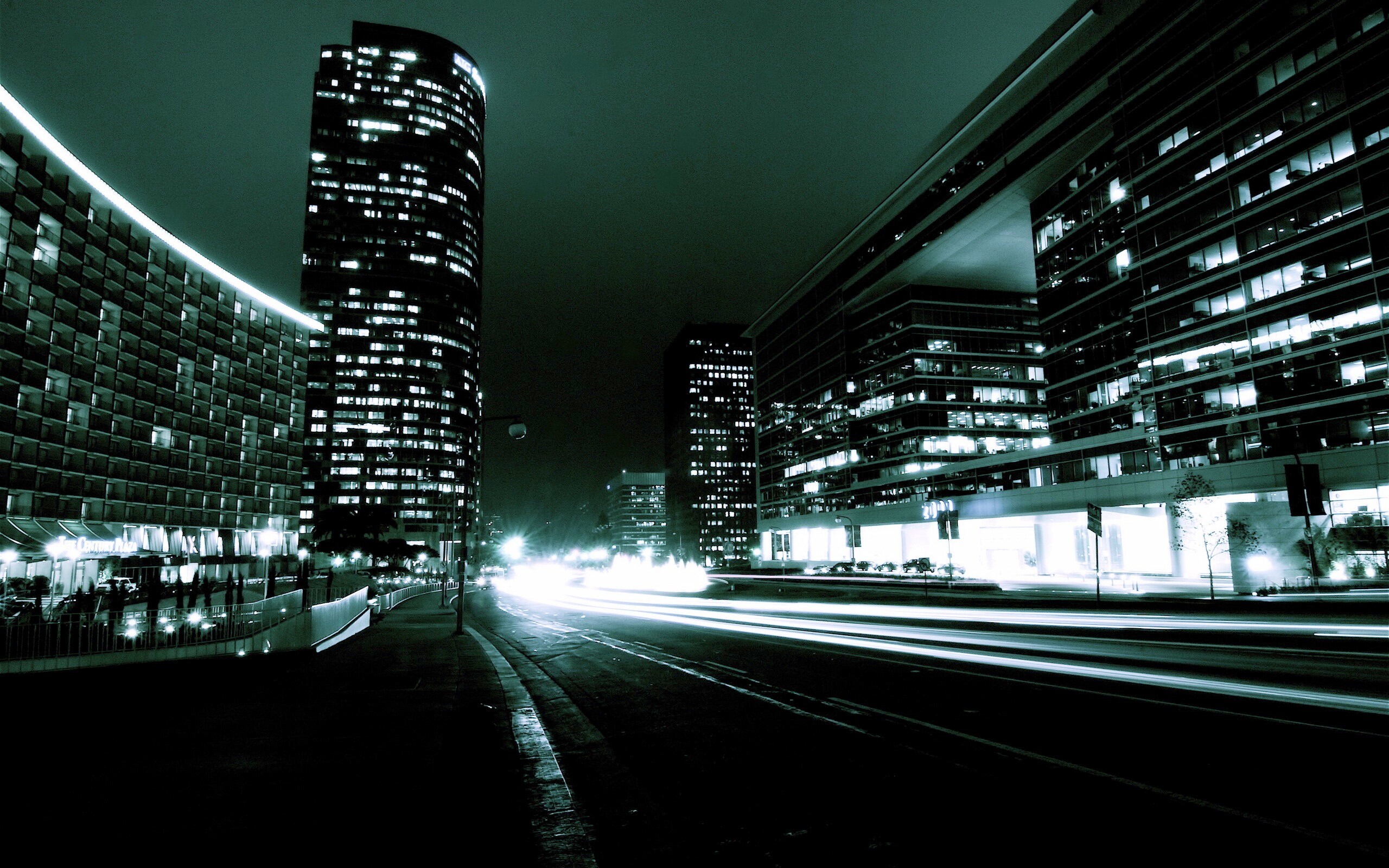 Ночные огни мегаполиса обои