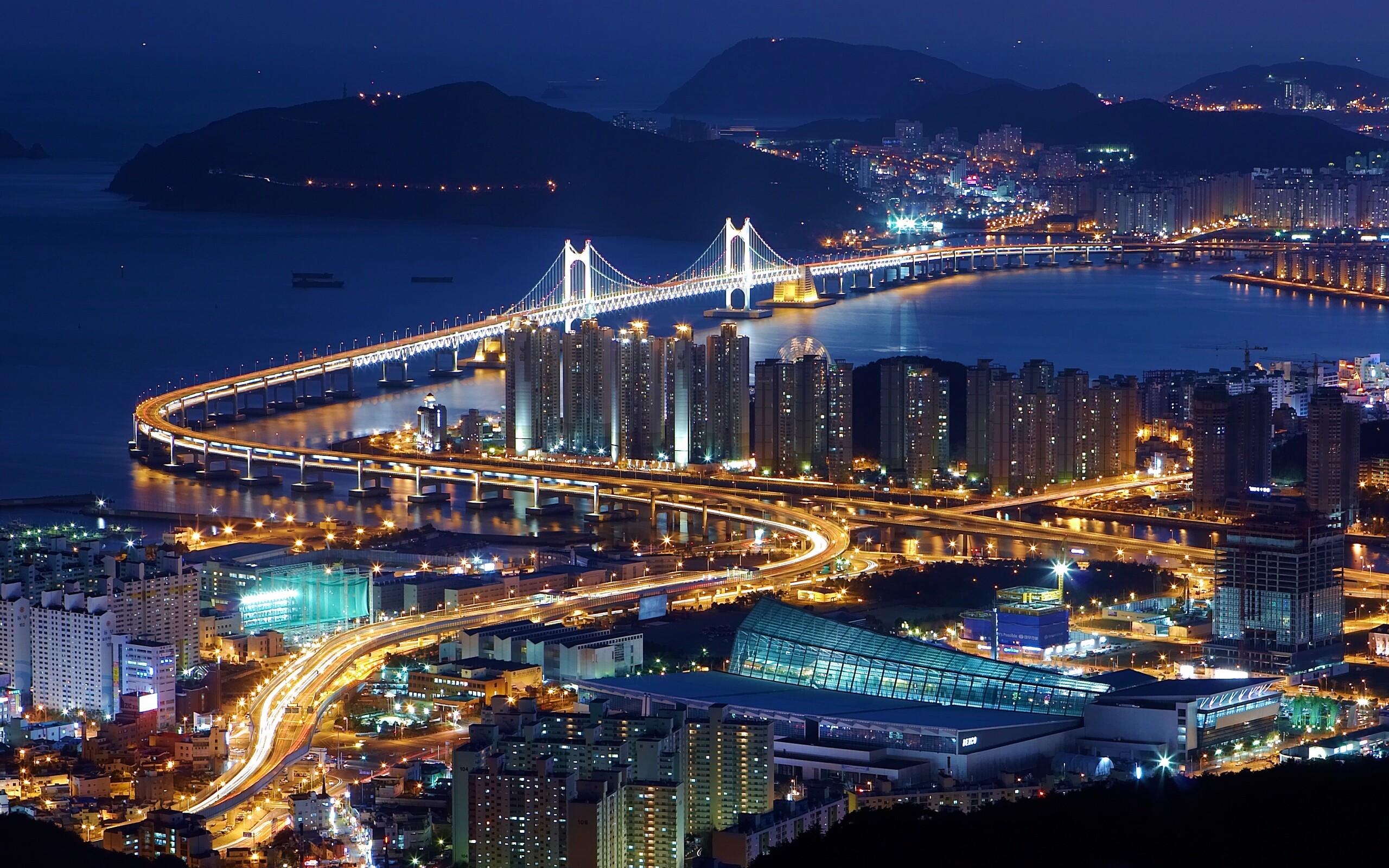 Ночной город обои