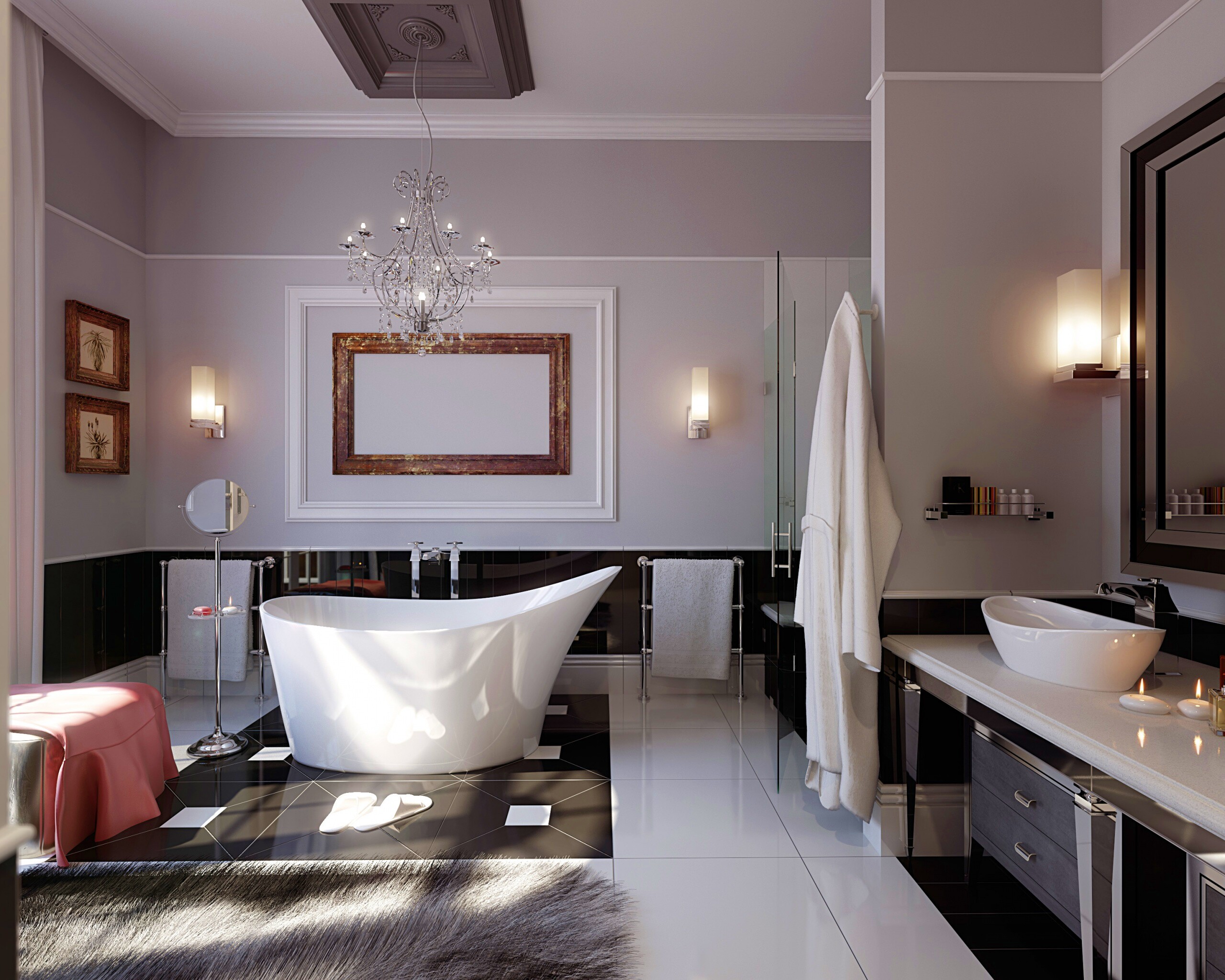 Современная ванна обои