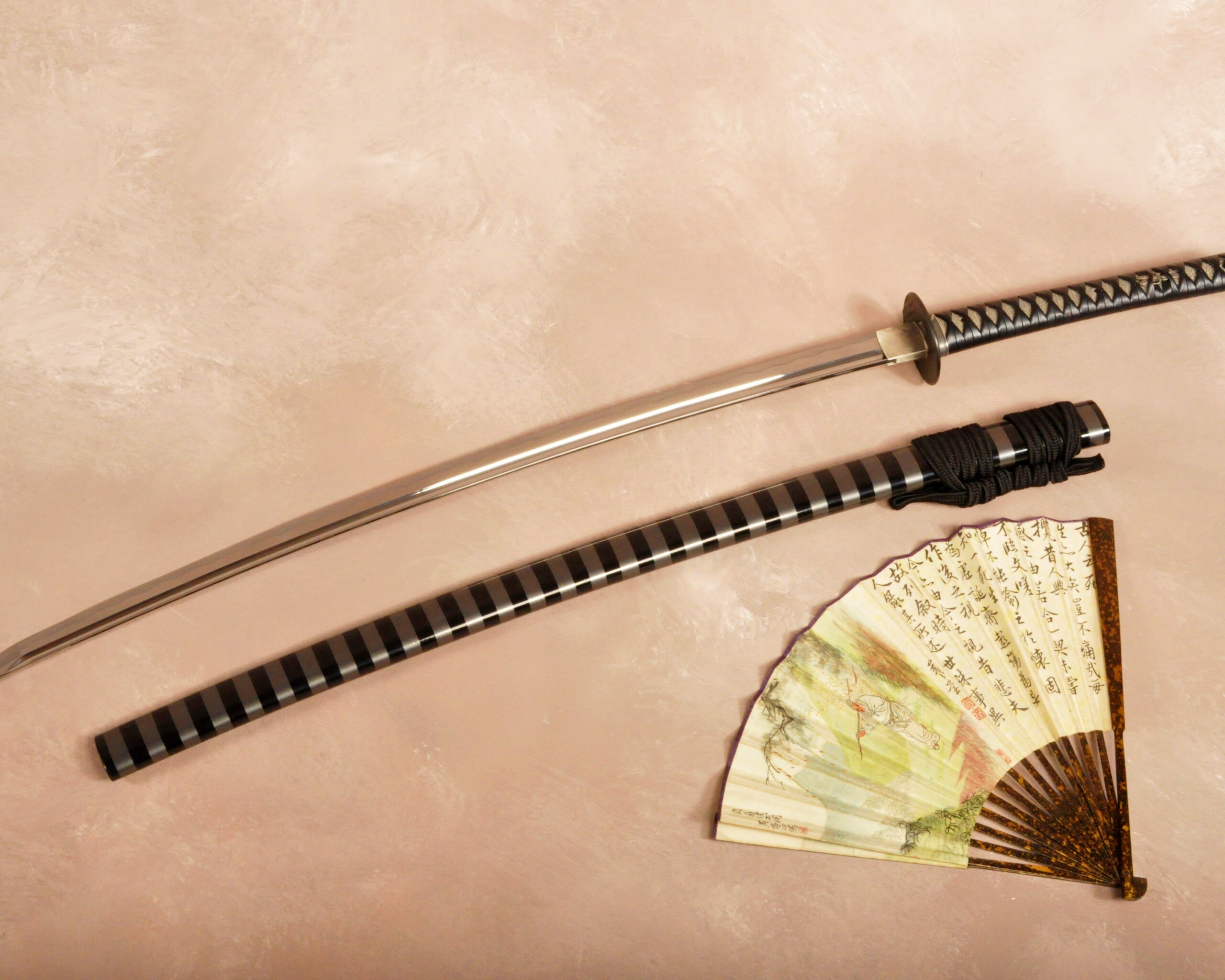 Катана и веер обои