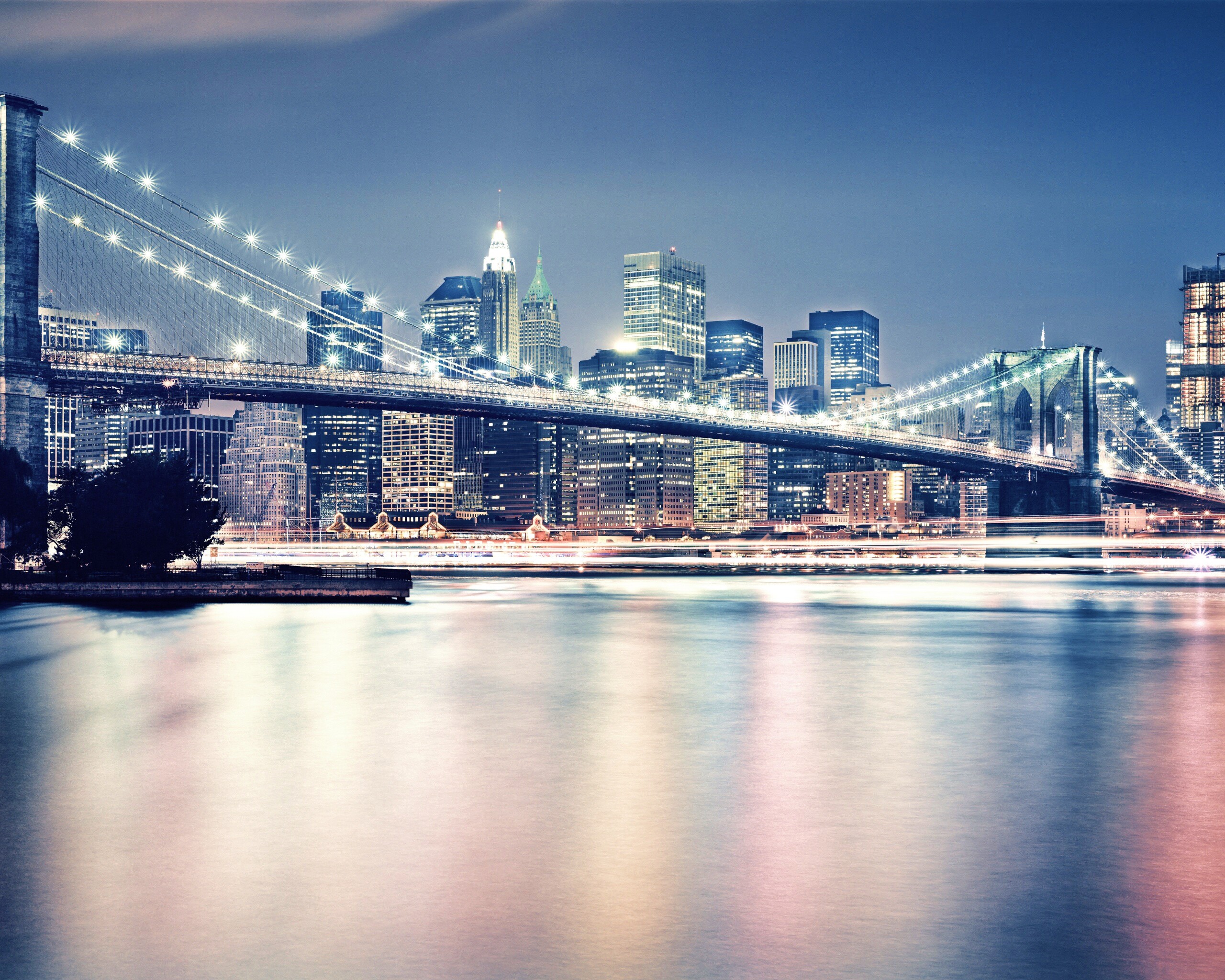 Огни ночного города обои