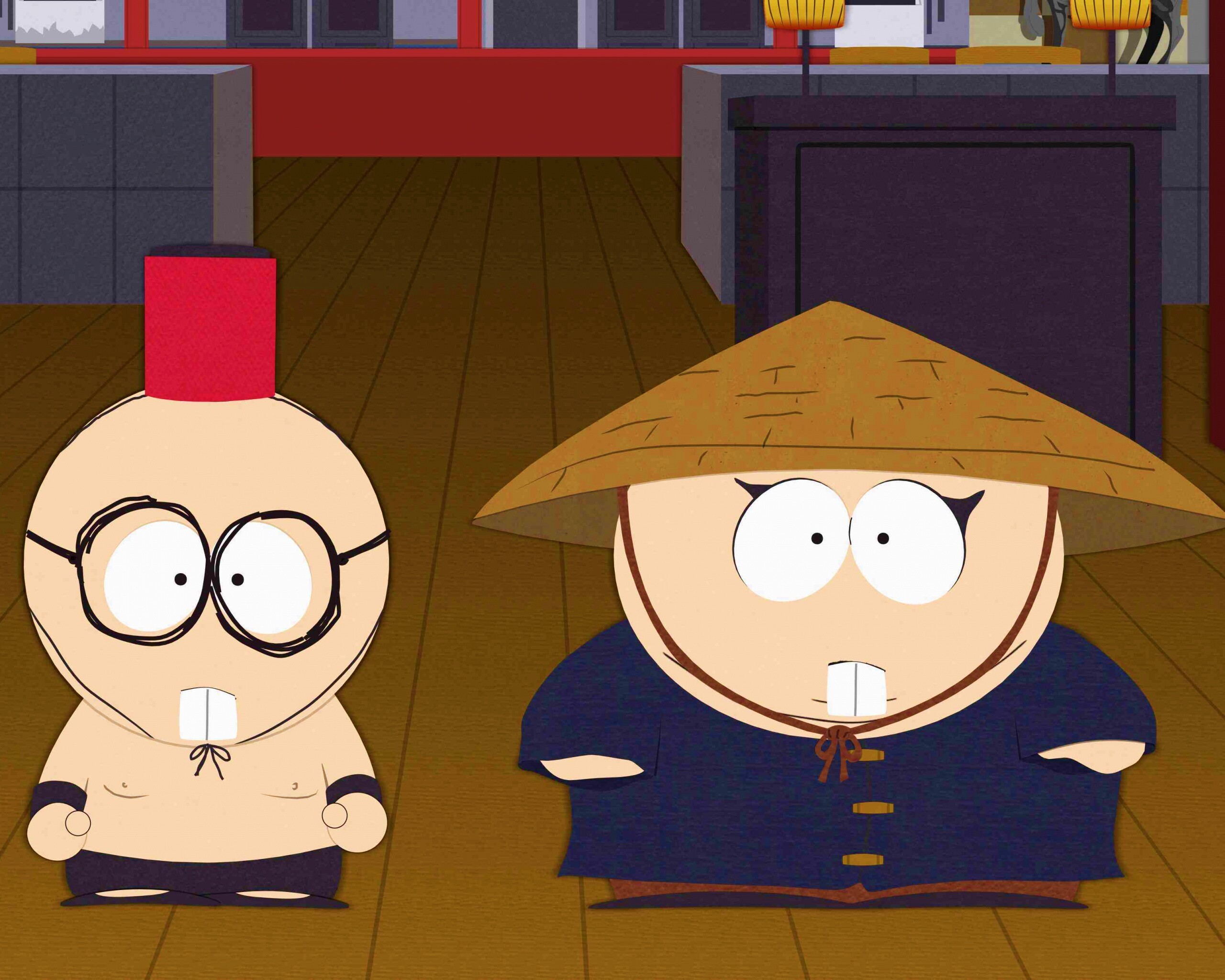 Баттерс Стотч и Эрик Картман в Китайской проблеме обои