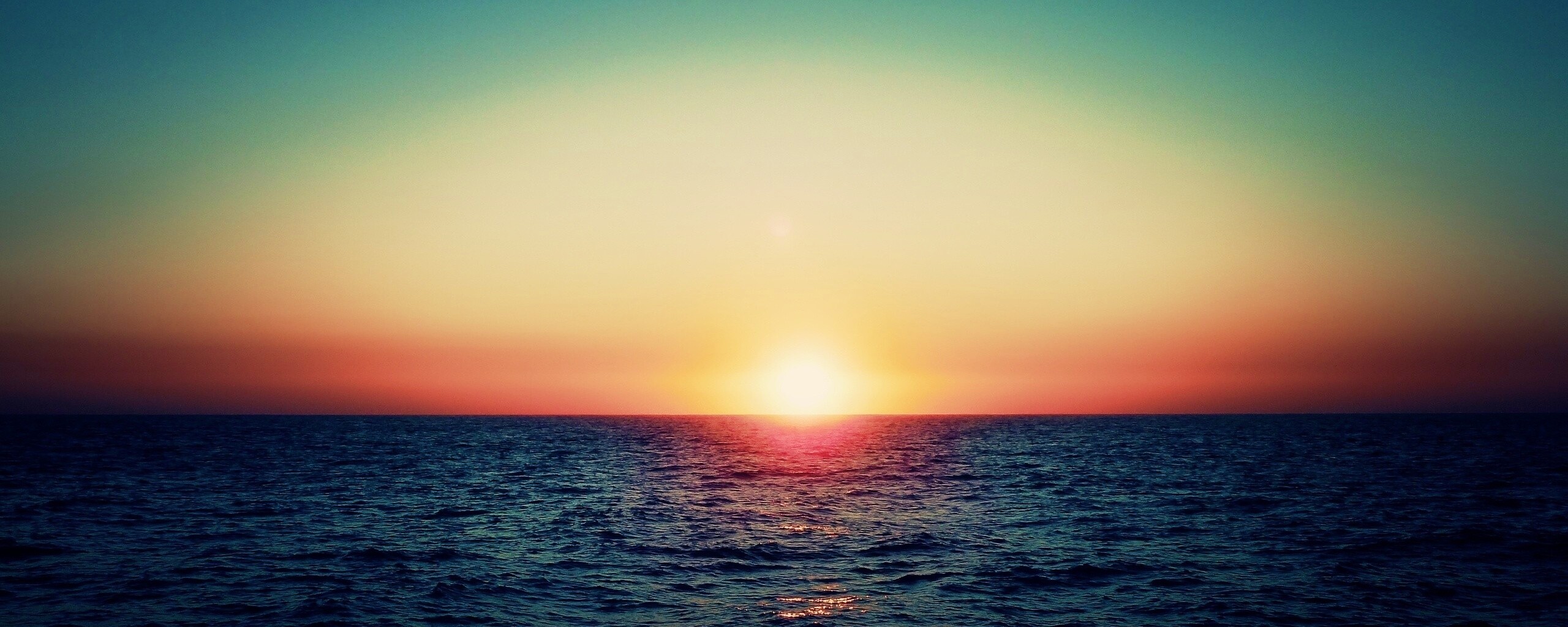 Заходящее солнце обои