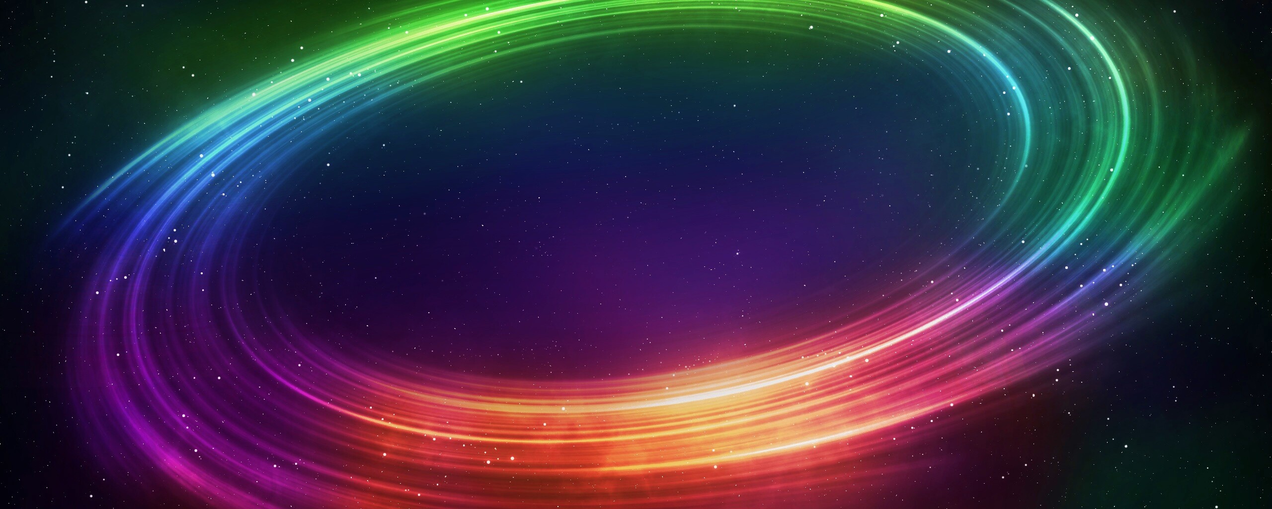Радужный световой круг обои
