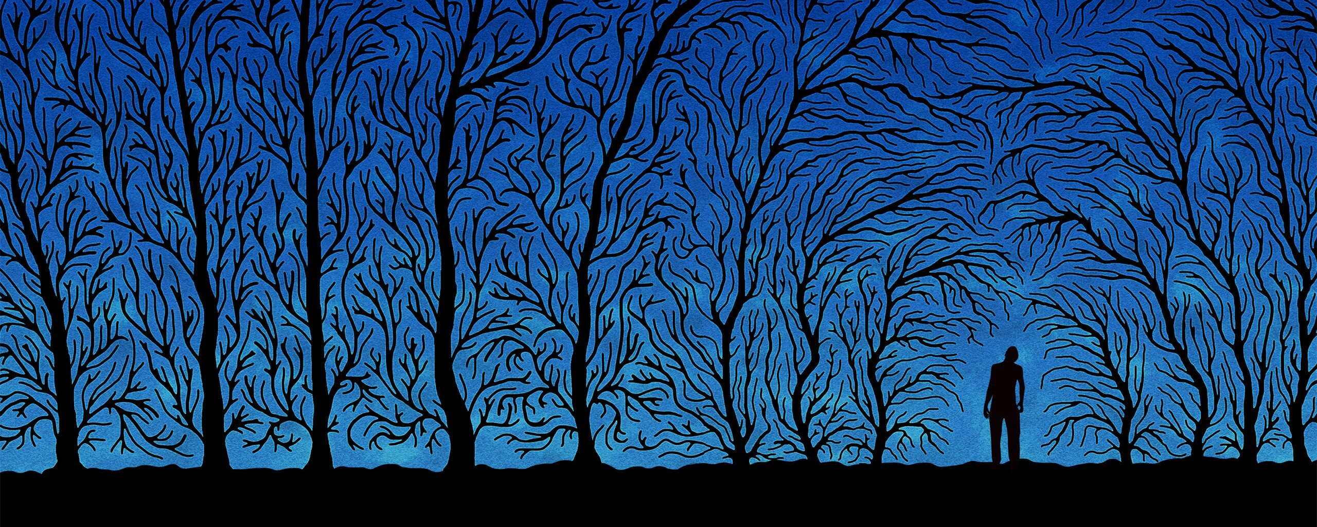 Смыкающиеся деревья обои