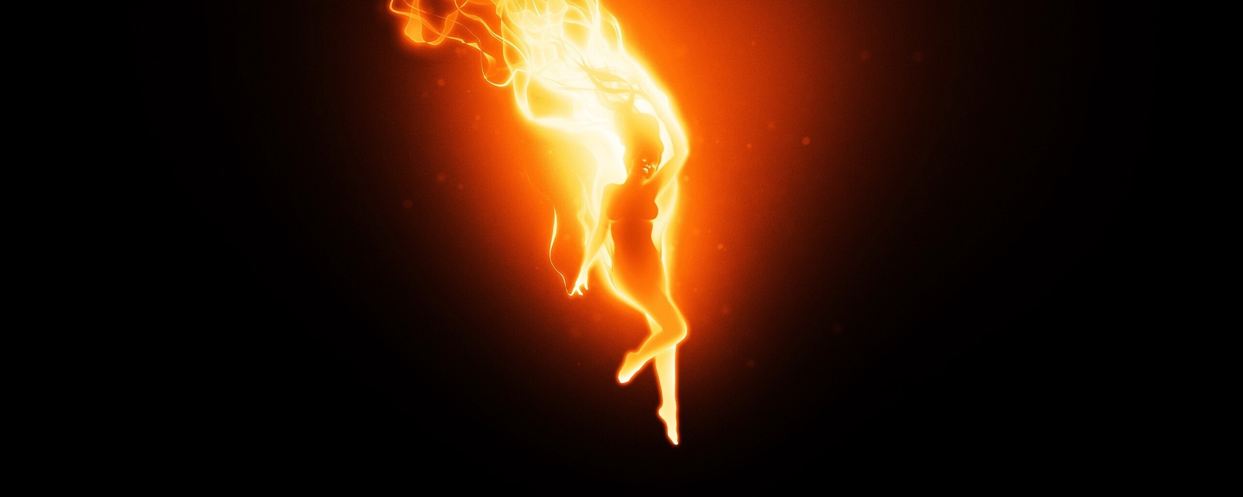 Огненная девушка обои