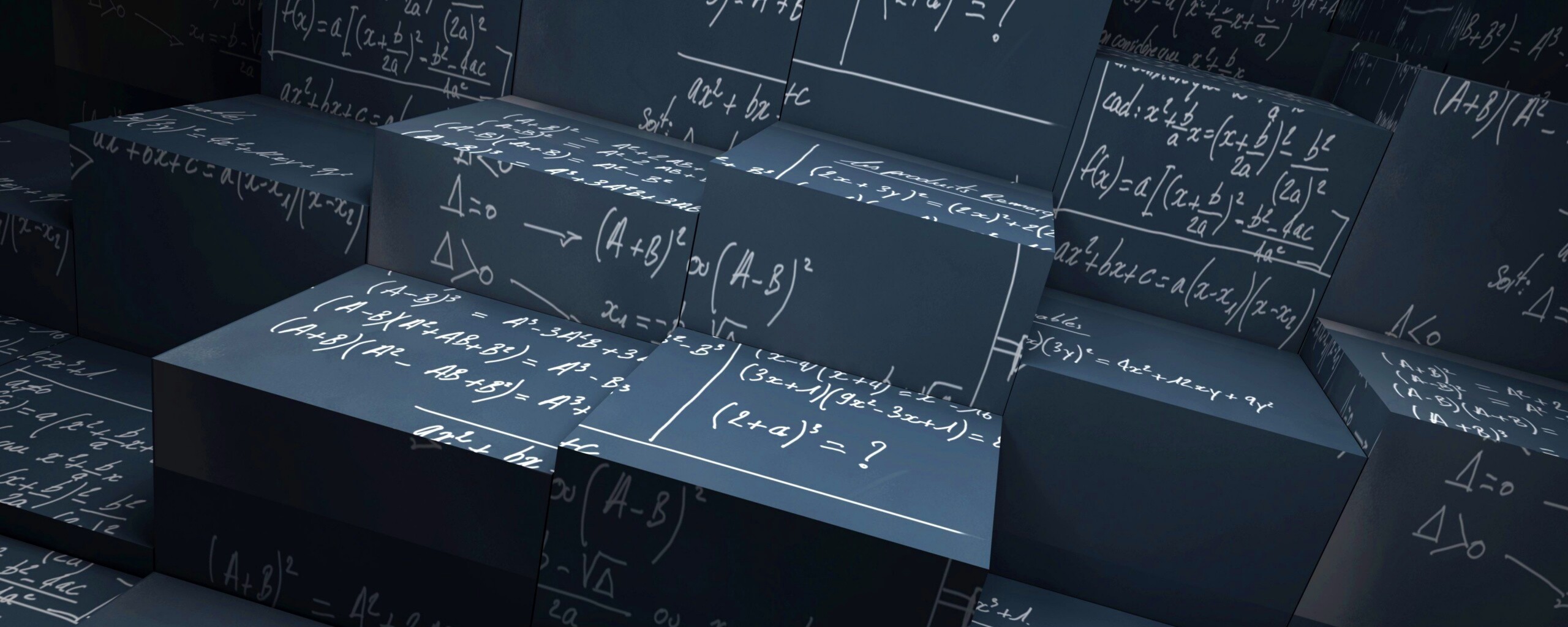 Черные кубы в уравнениях обои