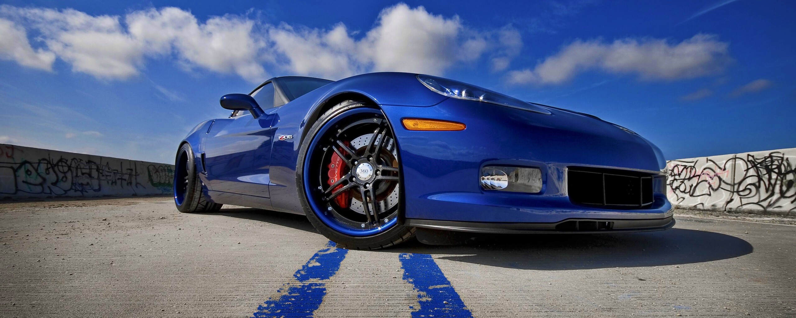 Синий спорткар обои