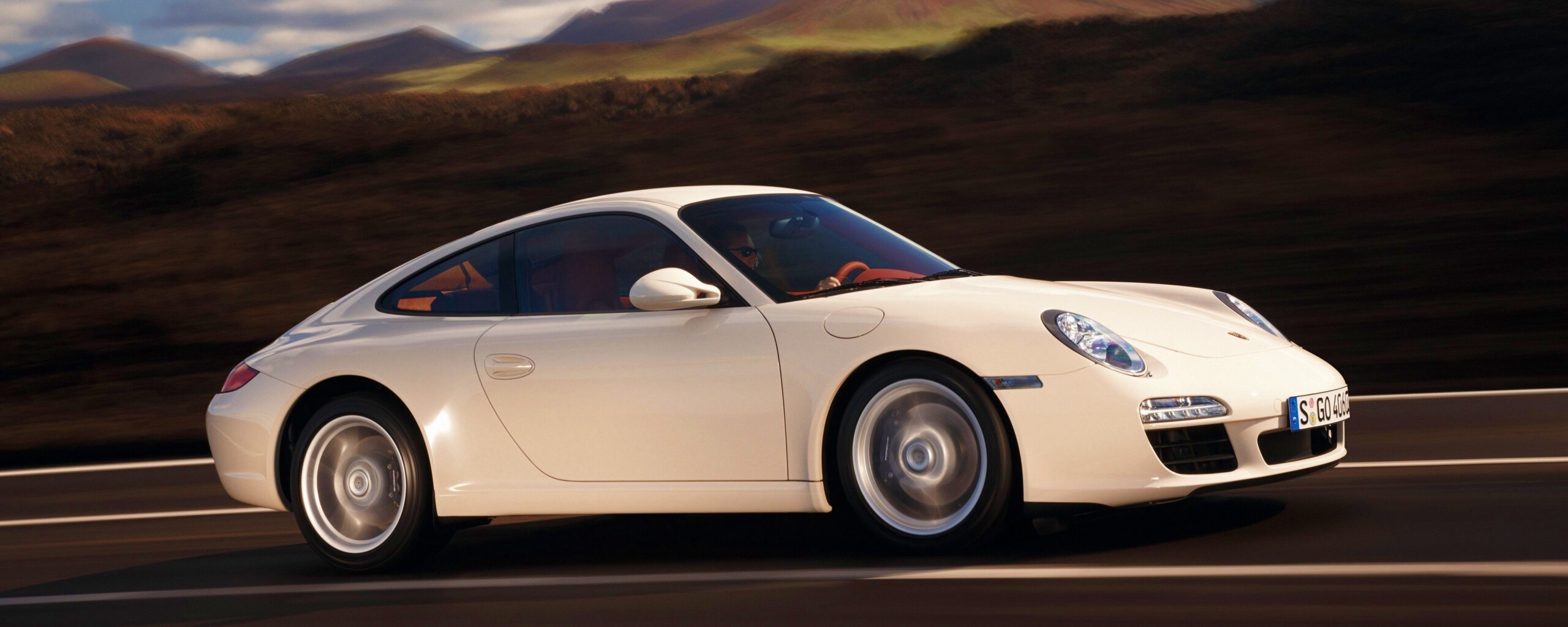 Белый порш обои