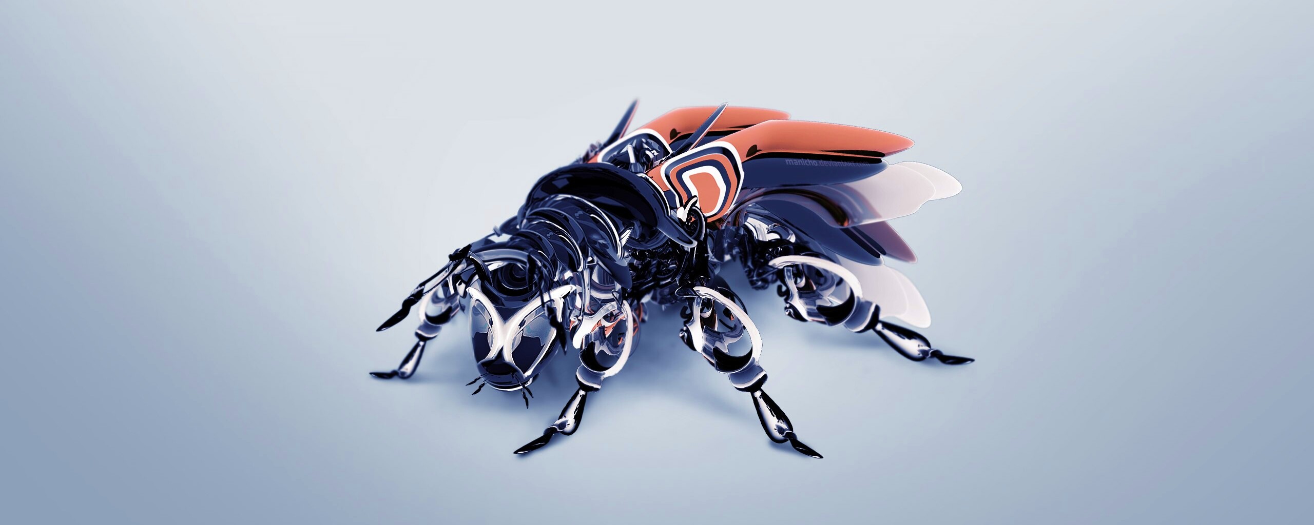 Кибер муха обои