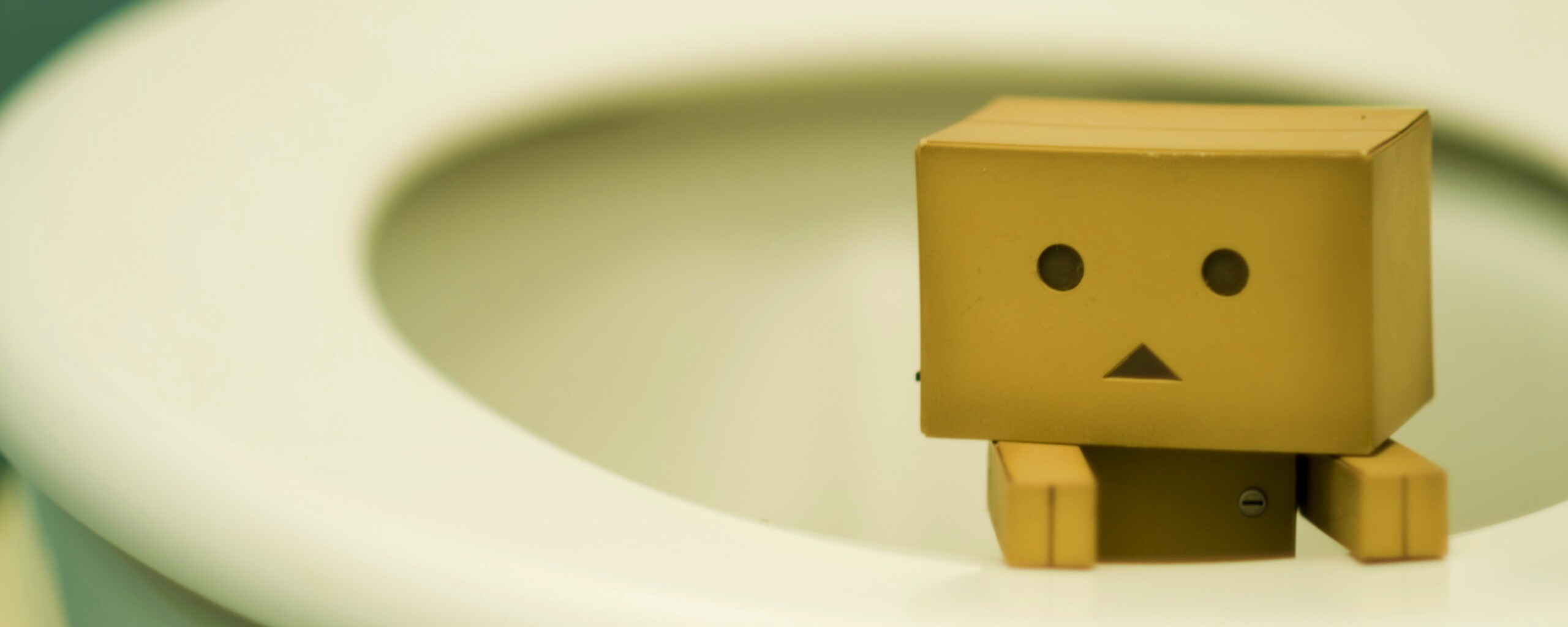 Danbo в унитазе обои
