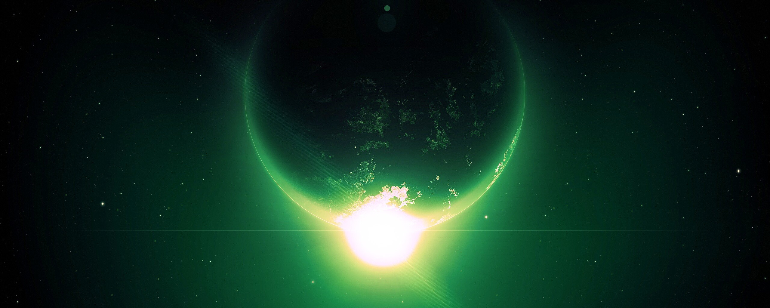 Восход виден из космоса обои