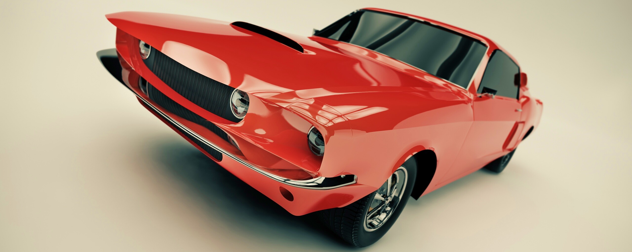 Красный ретро автомобиль обои