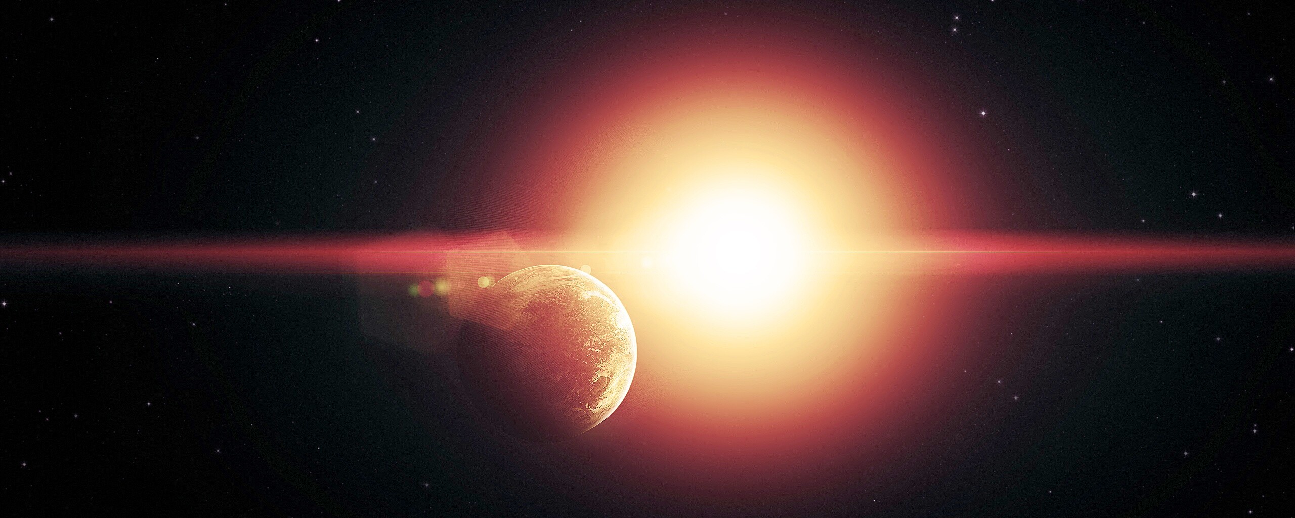 Планета на фоне звезды обои