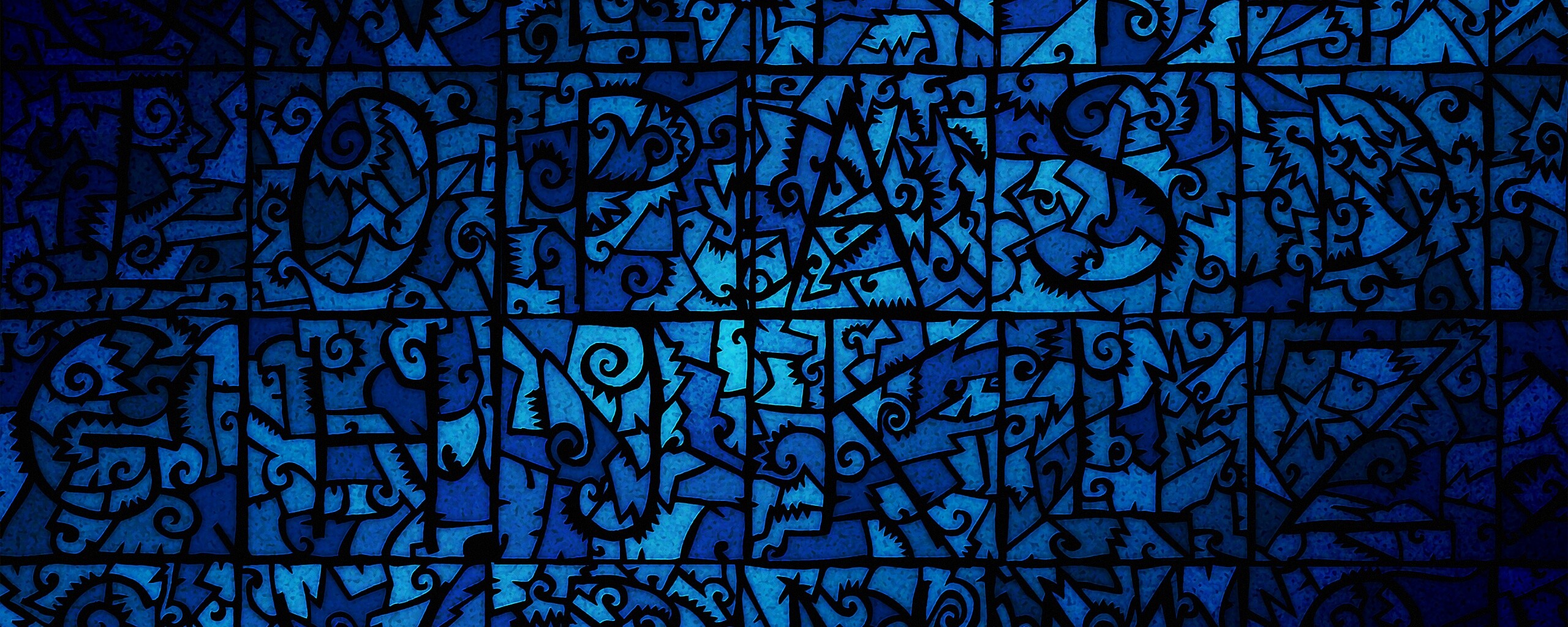 Витражные буквы обои