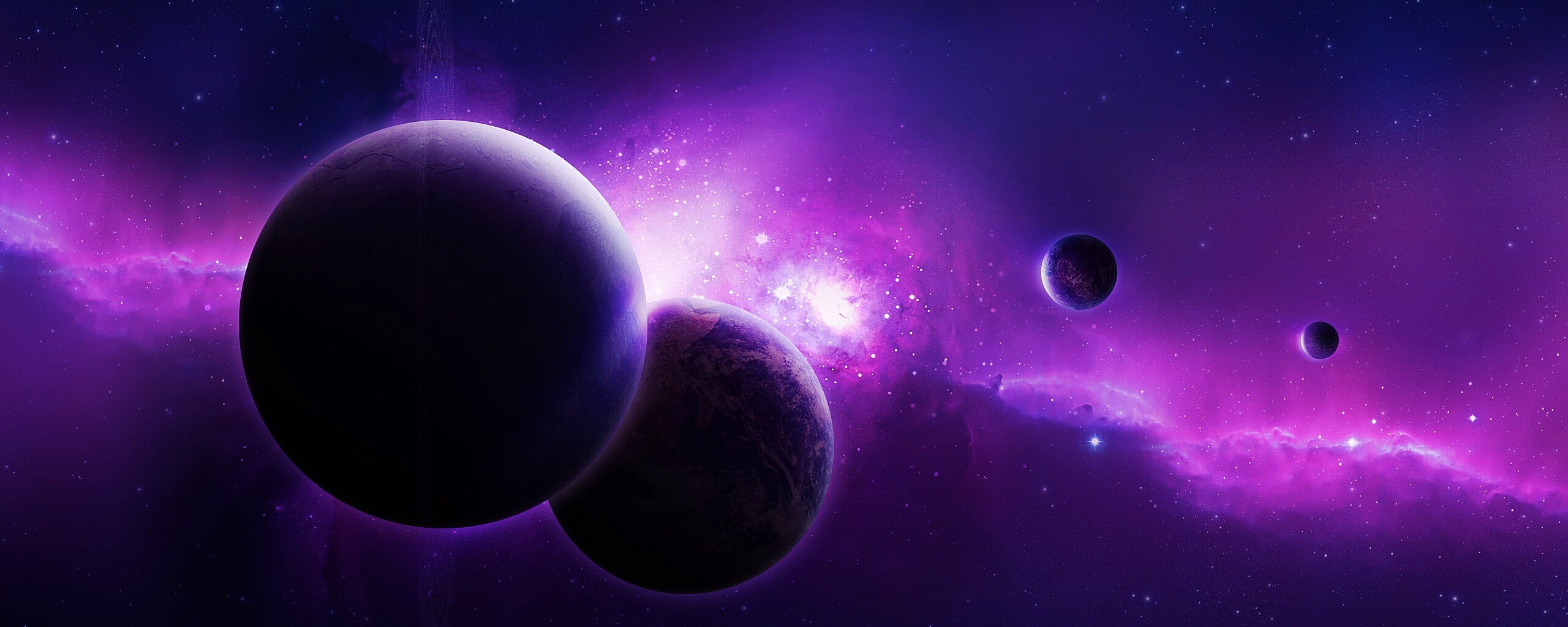 Фиолетовая вселенная обои