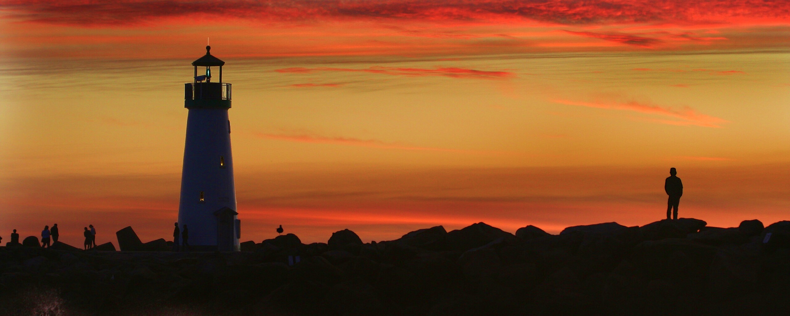 Вечерний маяк обои