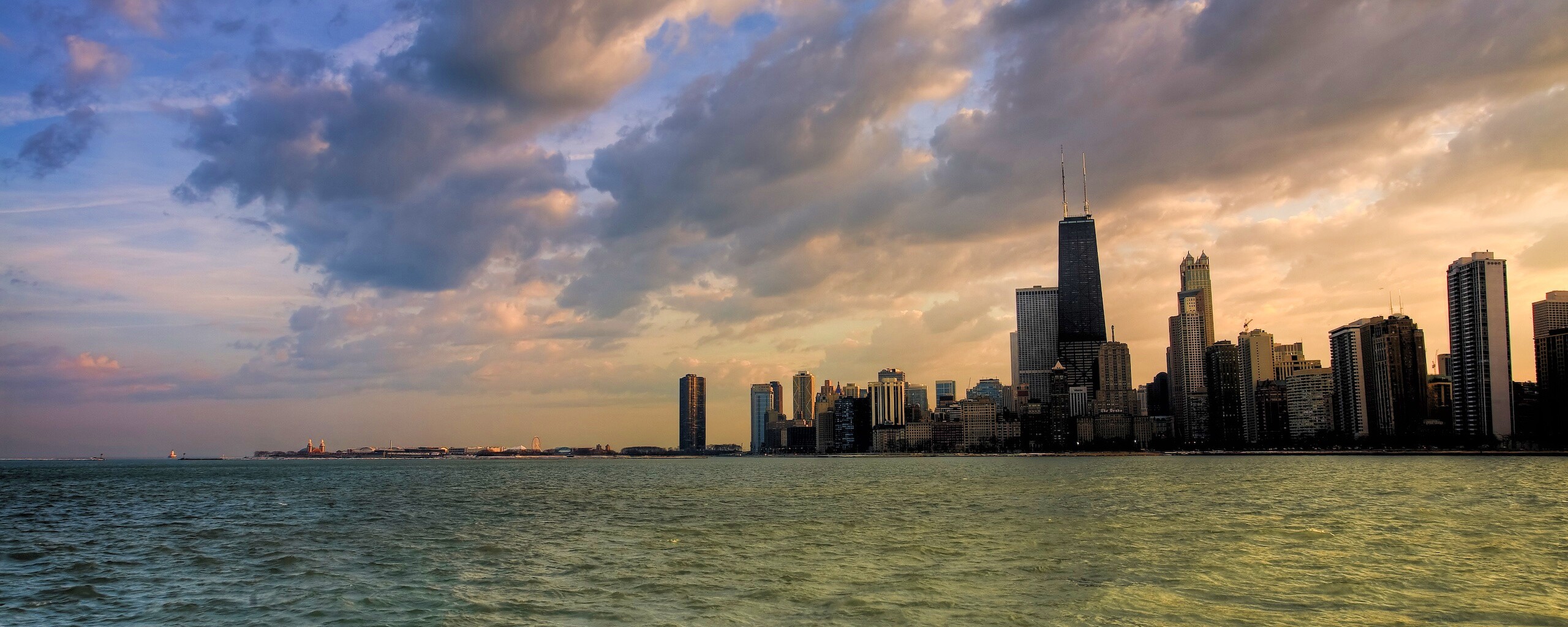 Вид на Чикаго обои