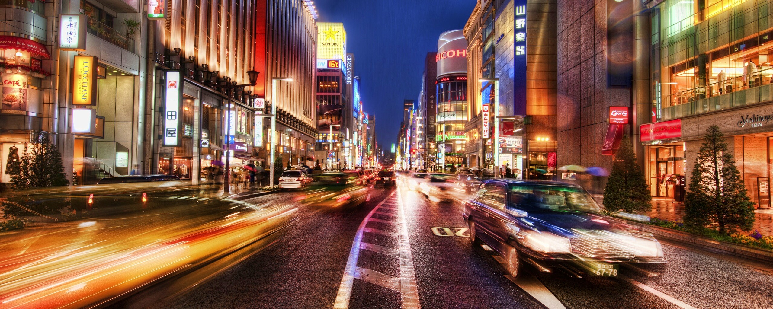 Ночное движение обои